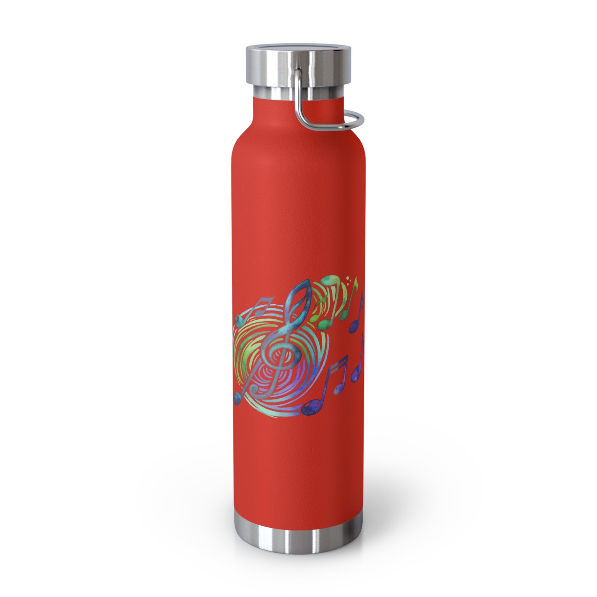 Musical Notes Insulated Flask | Stainless Steel Water Bottle | Music Lover Gift | Vacuum Flask for Singers, Musicians & Music Fans - SJM Print Store