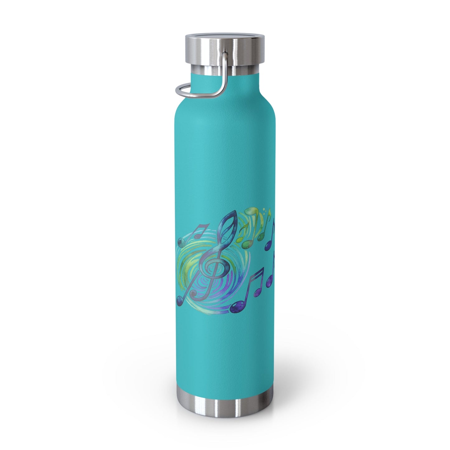 Musical Notes Insulated Flask | Stainless Steel Water Bottle | Music Lover Gift | Vacuum Flask for Singers, Musicians & Music Fans - SJM Print Store