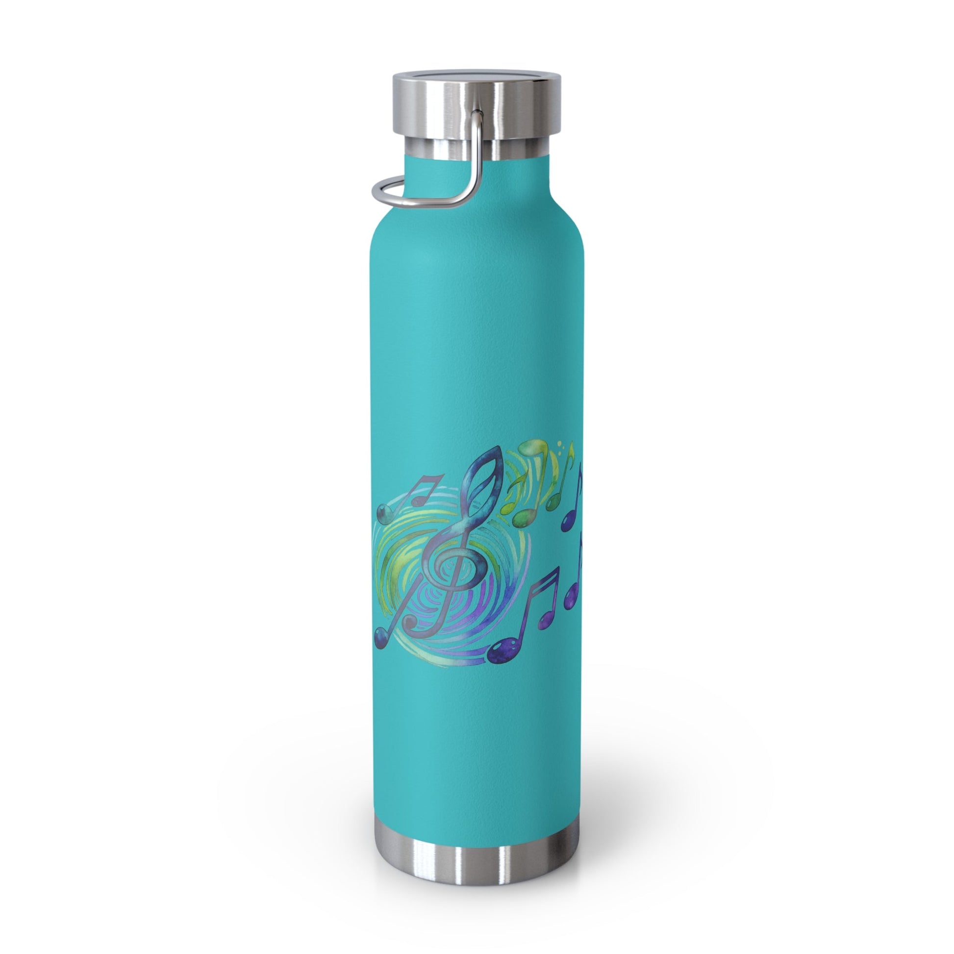 Musical Notes Insulated Flask | Stainless Steel Water Bottle | Music Lover Gift | Vacuum Flask for Singers, Musicians & Music Fans - SJM Print Store