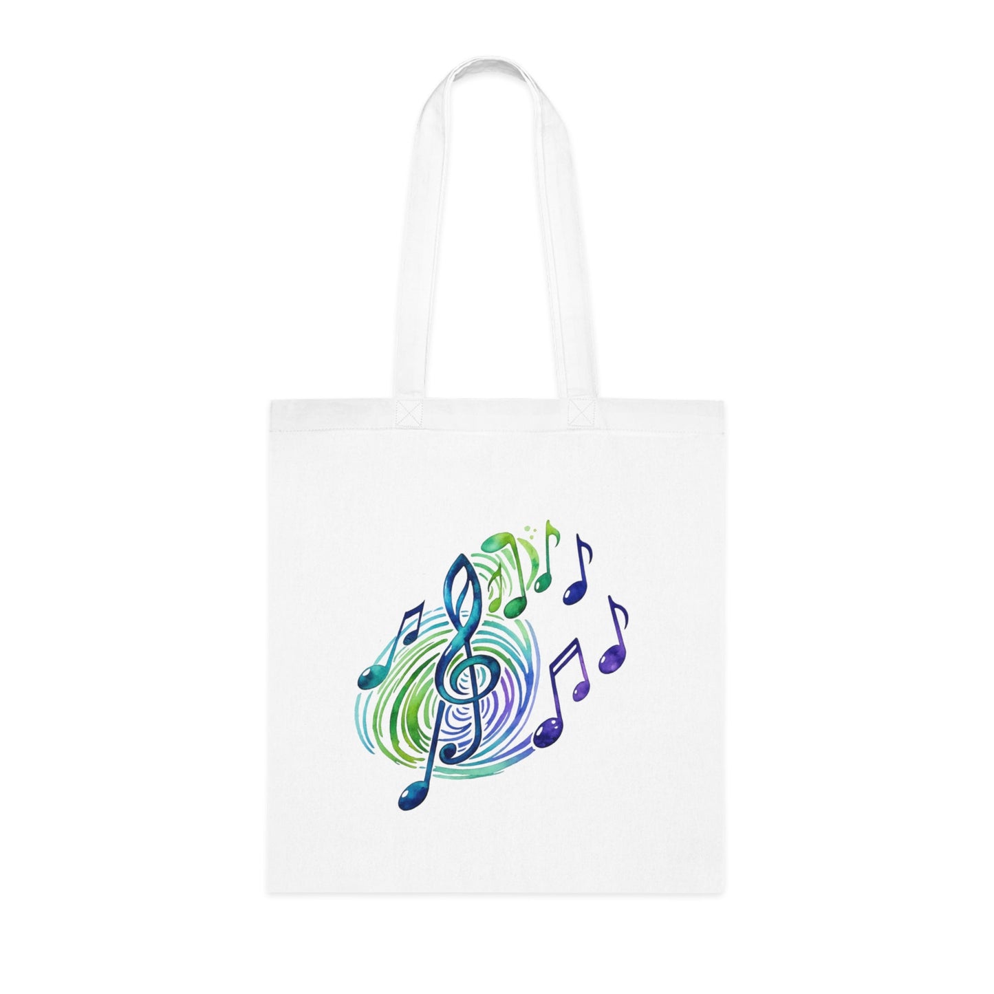 Musical Notes Tote Bag | Music Lover Canvas Tote | Gift for Singers, Musicians & Music Fans | Reusable Shopping Bag - SJM Print Store