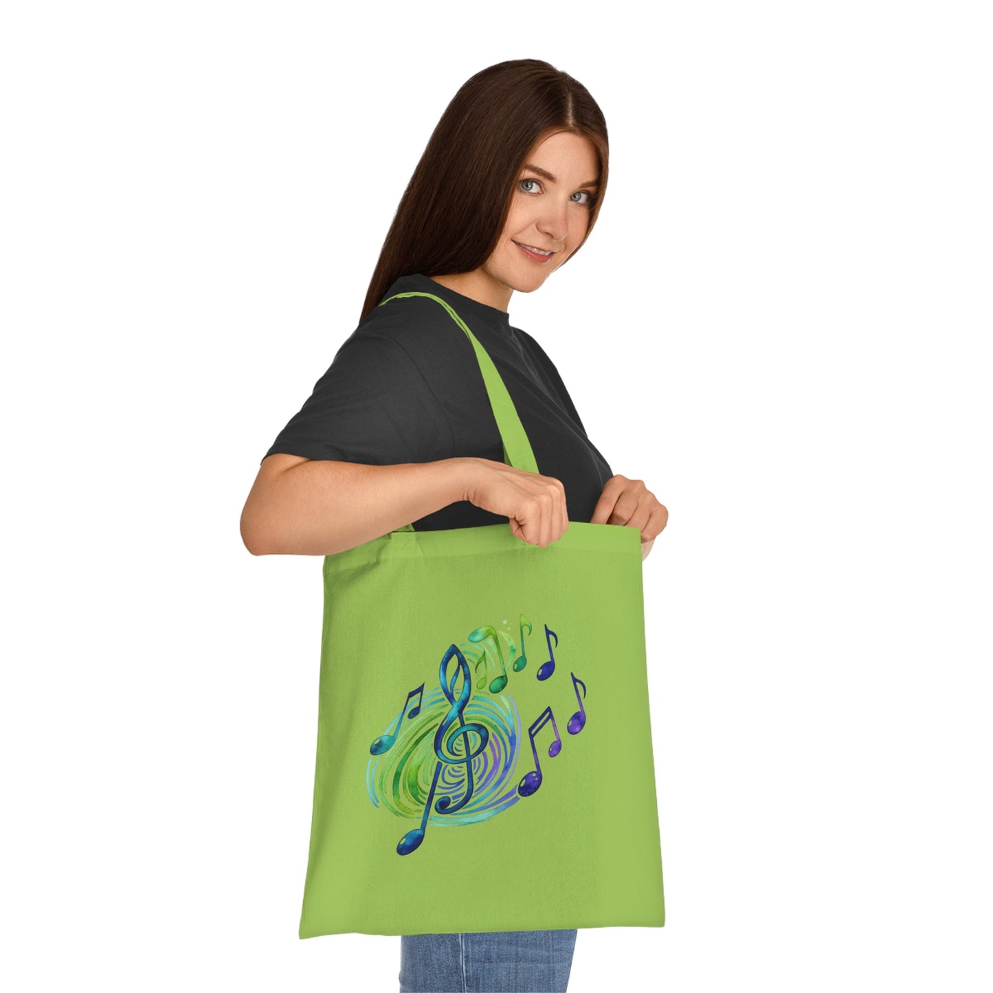 Musical Notes Tote Bag | Music Lover Canvas Tote | Gift for Singers, Musicians & Music Fans | Reusable Shopping Bag - SJM Print Store