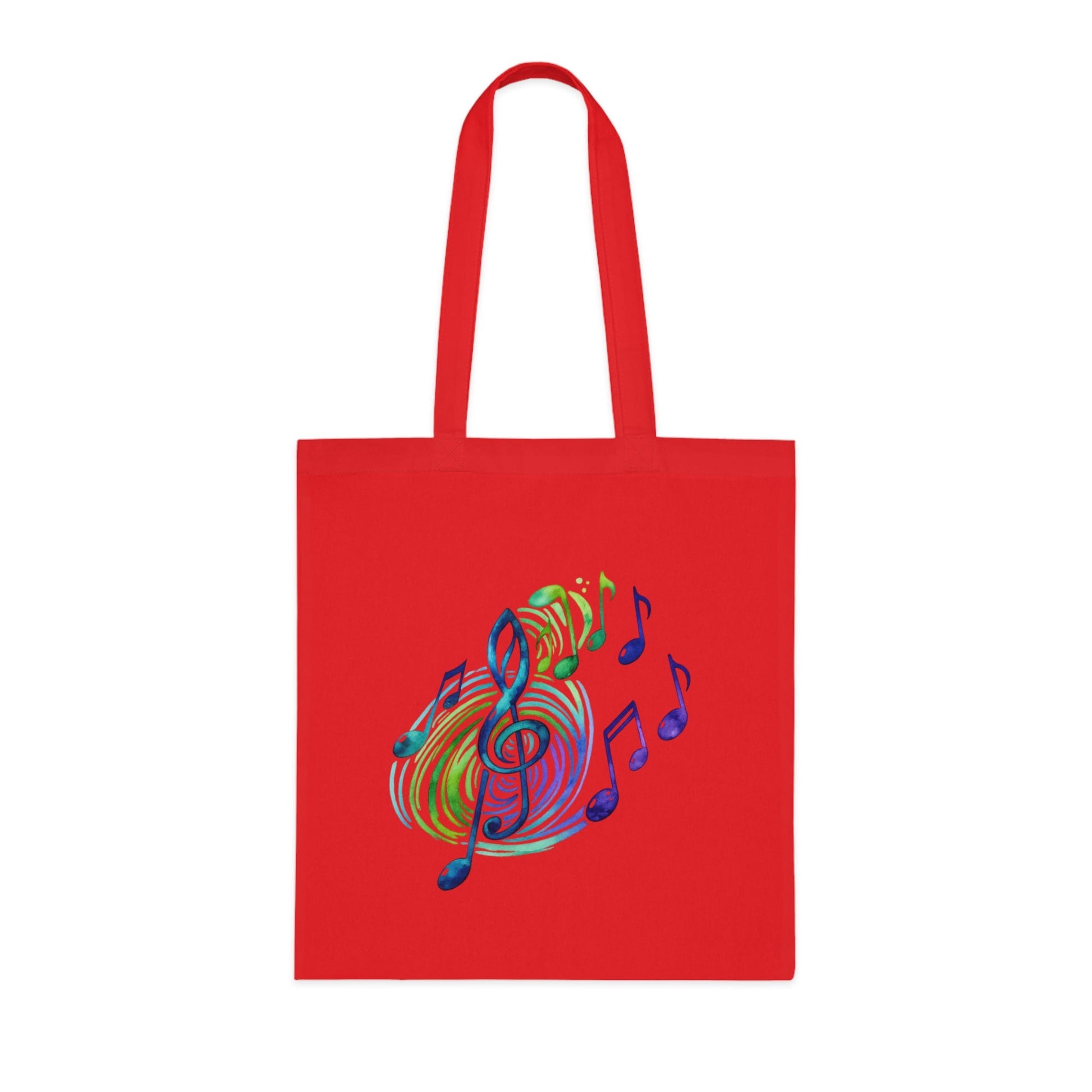 Musical Notes Tote Bag | Music Lover Canvas Tote | Gift for Singers, Musicians & Music Fans | Reusable Shopping Bag - SJM Print Store