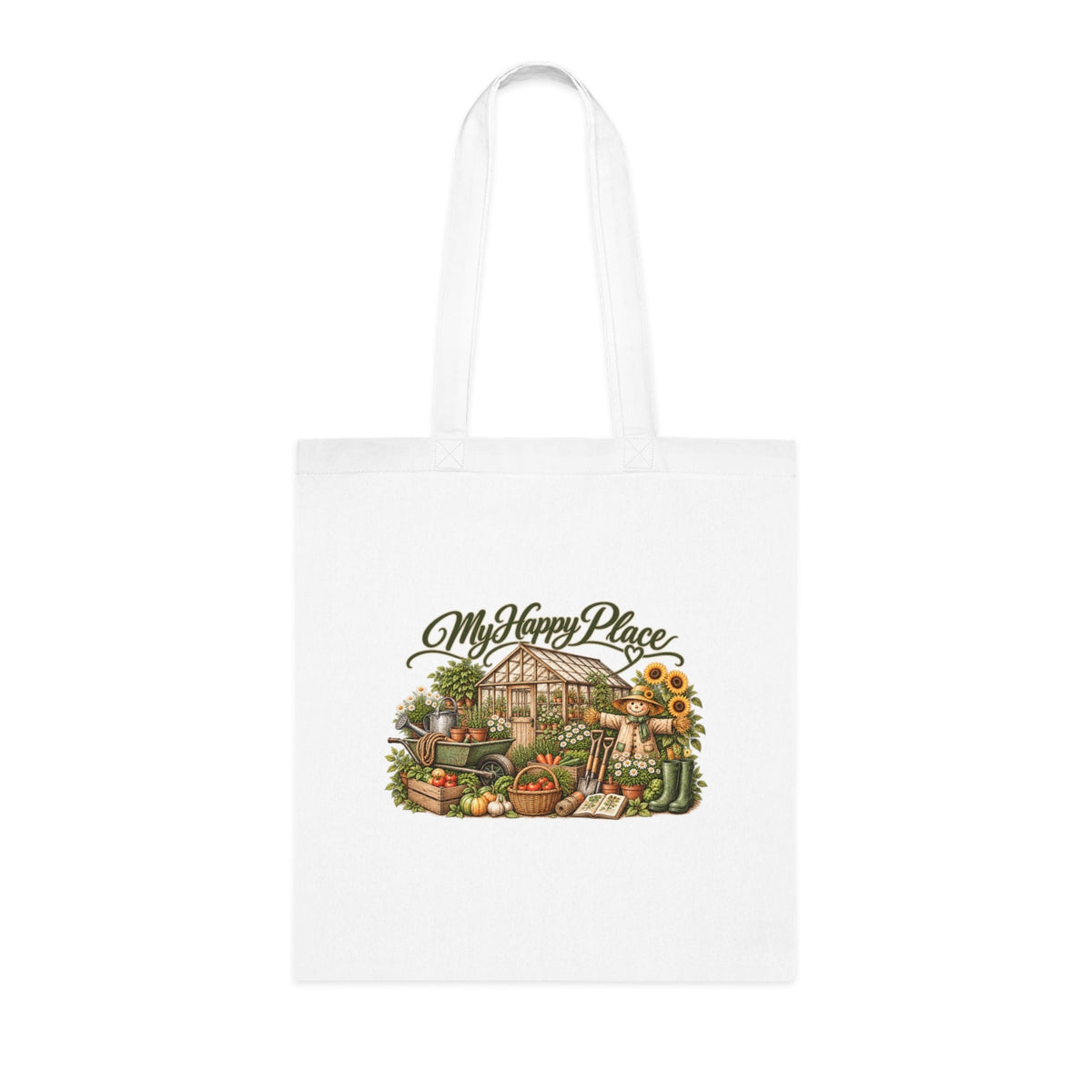 My Happy Place Greenhouse Gardening Tote Bag - SJM Print Store