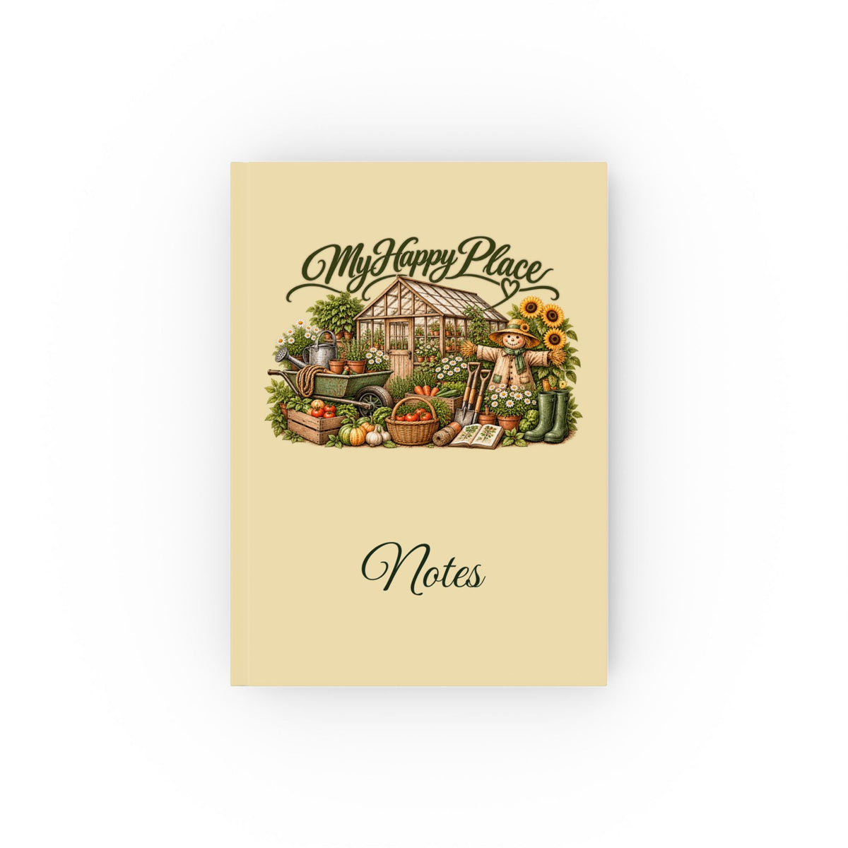 My Happy Place Greenhouse Hardcover Notebook - SJM Print Store
