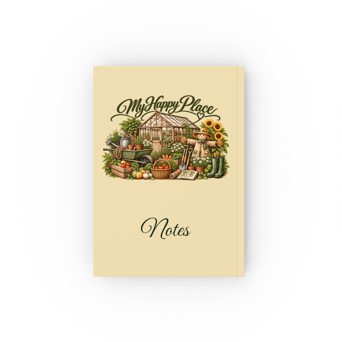 My Happy Place Greenhouse Hardcover Notebook - SJM Print Store