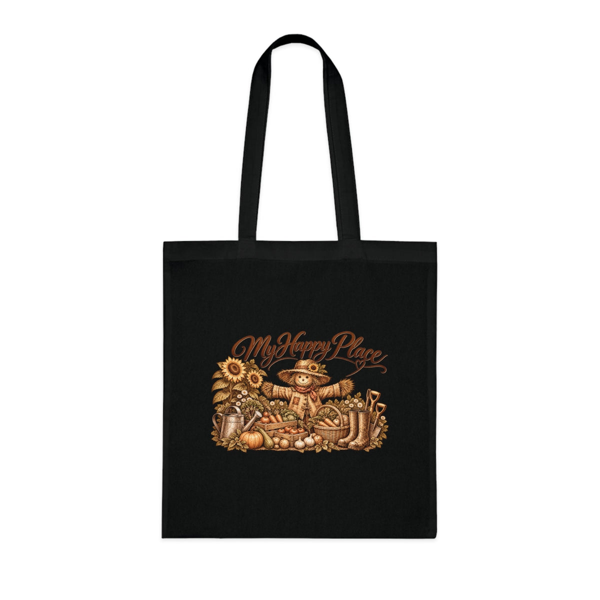 My Happy Place Scarecrow – Gardening Tote Bag - SJM Print Store