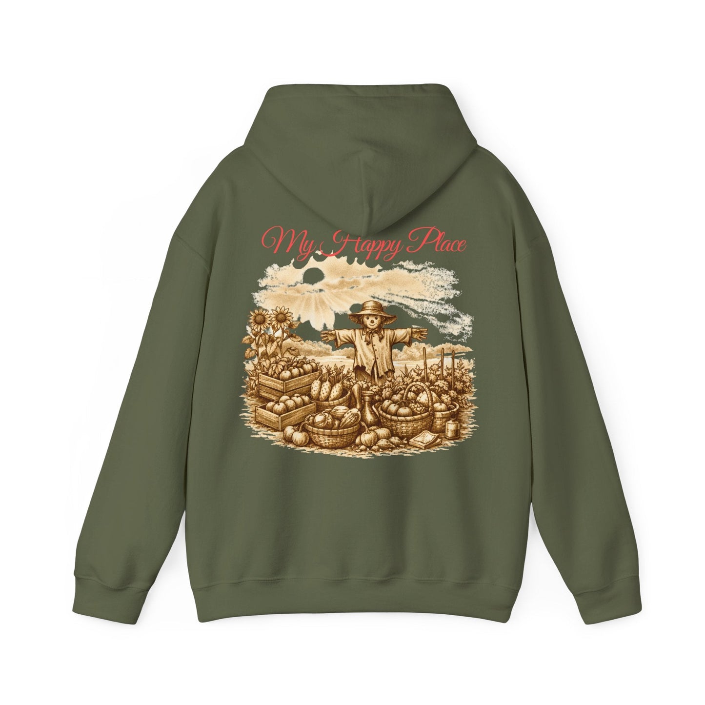 My Happy Place Vintage Style Gardeners Hoodie - SJM Print Store