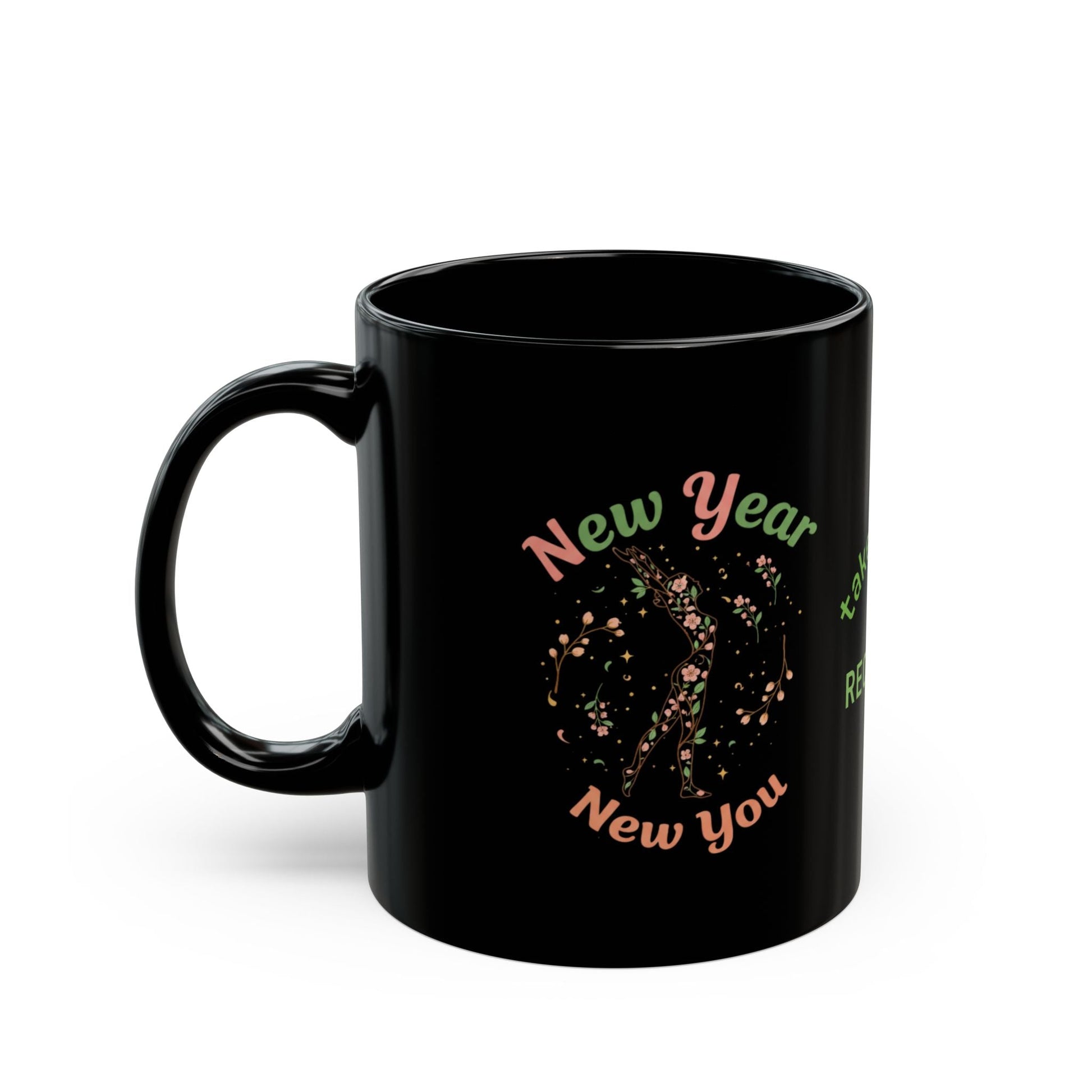 New Year New You Black Mug - SJM Print Store