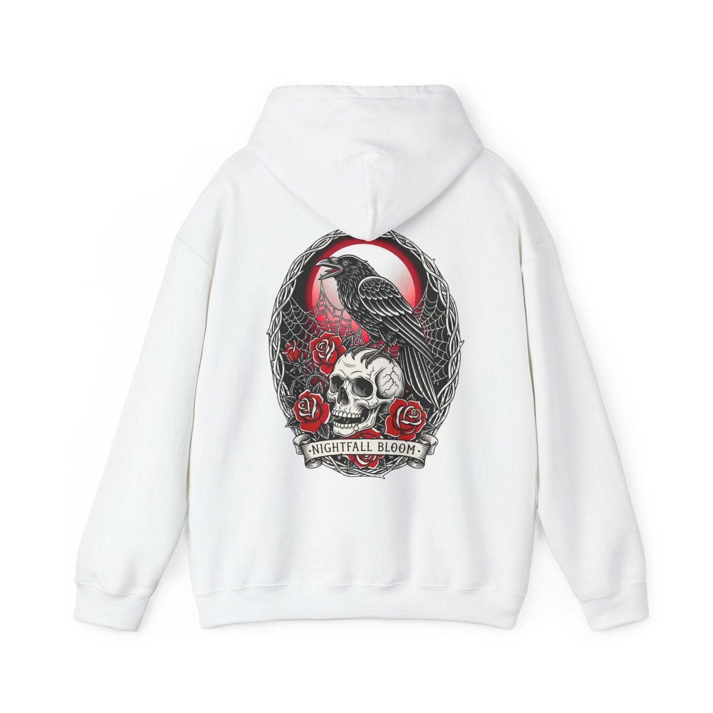 Nightfall Bloom Gothic Graphic Halloween Hoodie - SJM Print Store