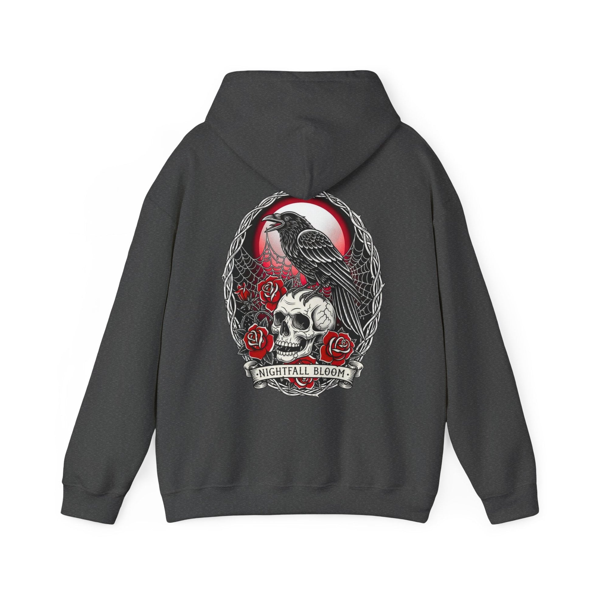Nightfall Bloom Gothic Graphic Halloween Hoodie - SJM Print Store