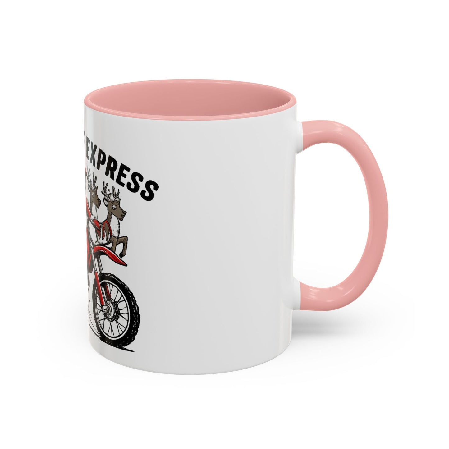 North Pole Express Motocross Santa Accent Mug - SJM Print Store