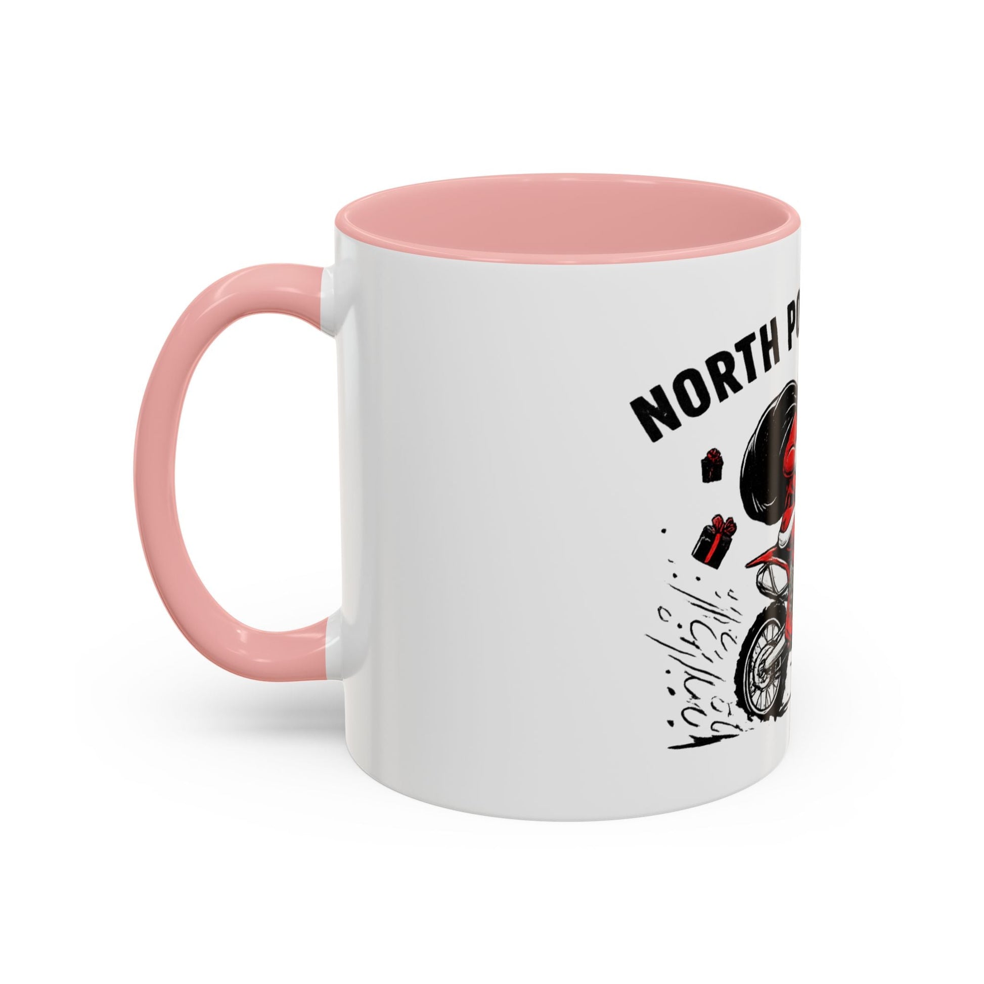 North Pole Express Motocross Santa Accent Mug - SJM Print Store