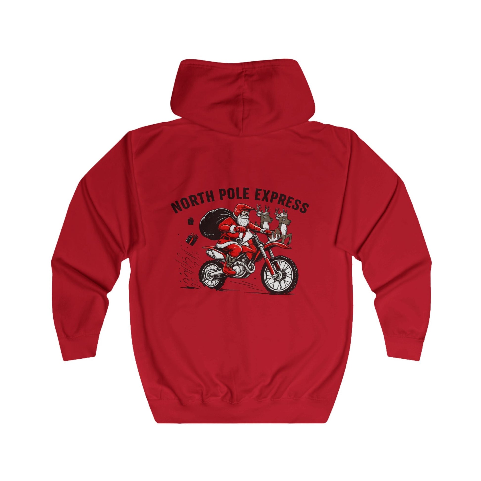 North Pole Express Motocross Zip Hoodie - SJM Print Store