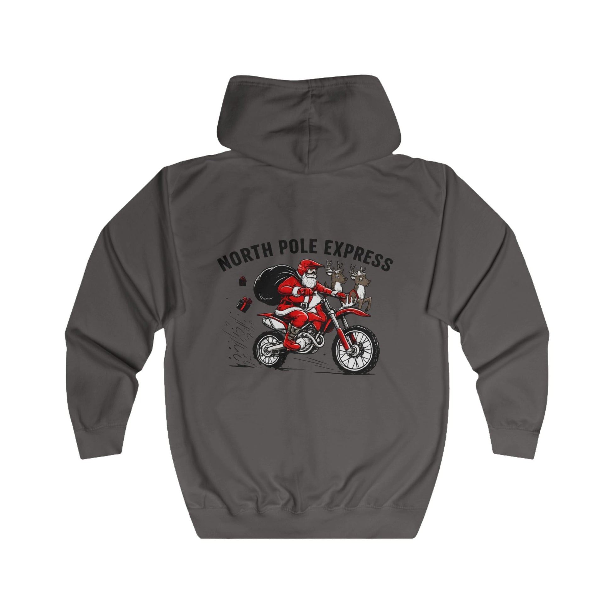 North Pole Express Motocross Zip Hoodie - SJM Print Store