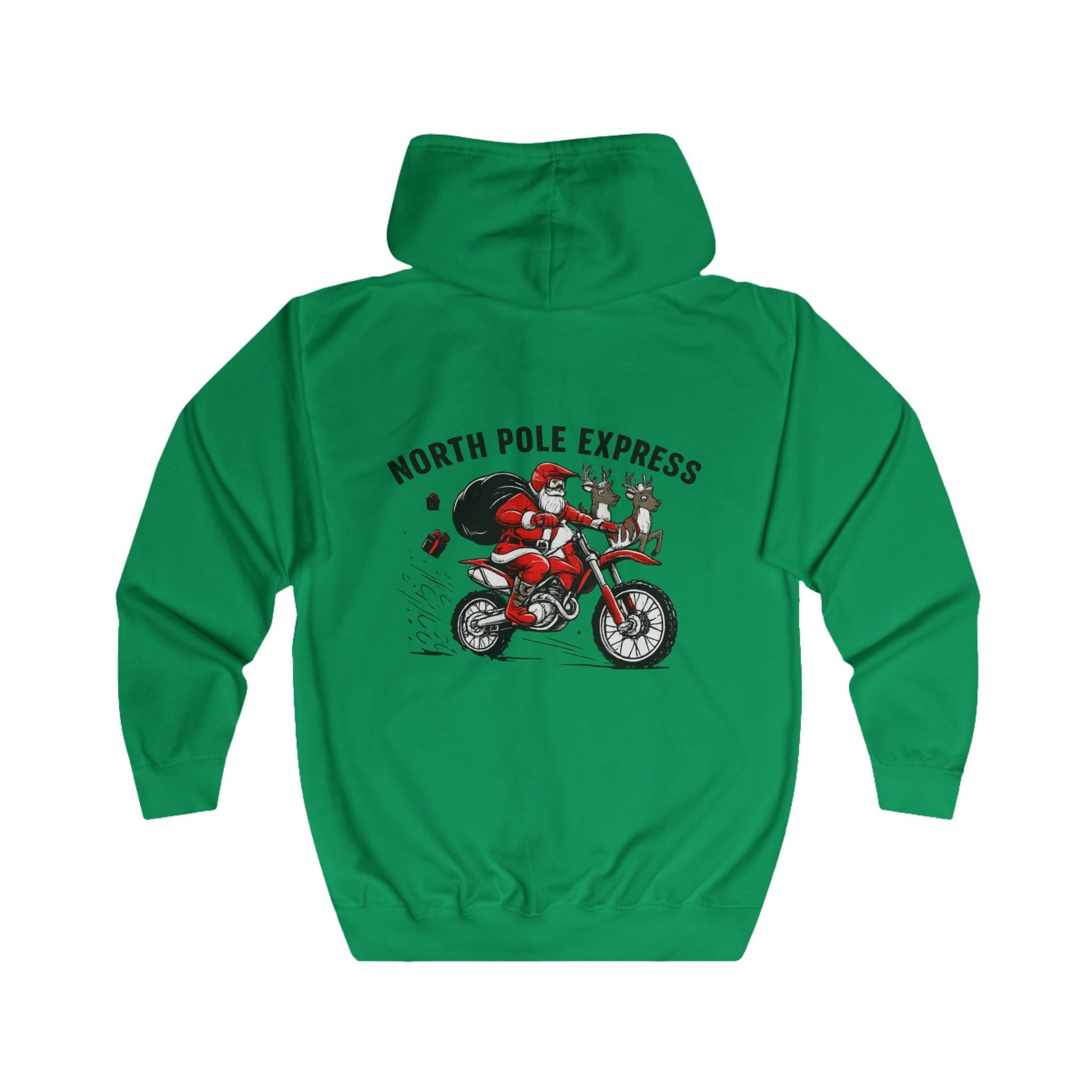 North Pole Express Motocross Zip Hoodie - SJM Print Store