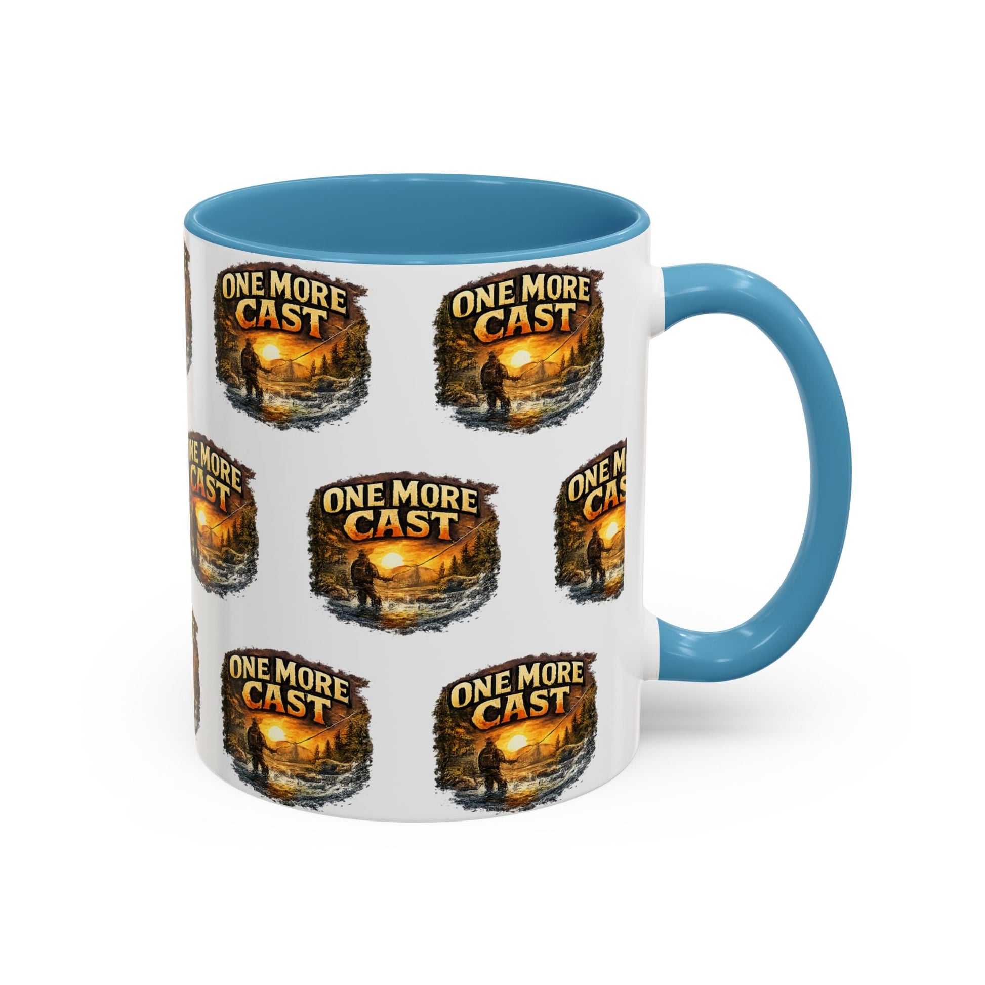 One More Cast Fishing Coffee Mug â€” Accent 11oz - SJM Print Store