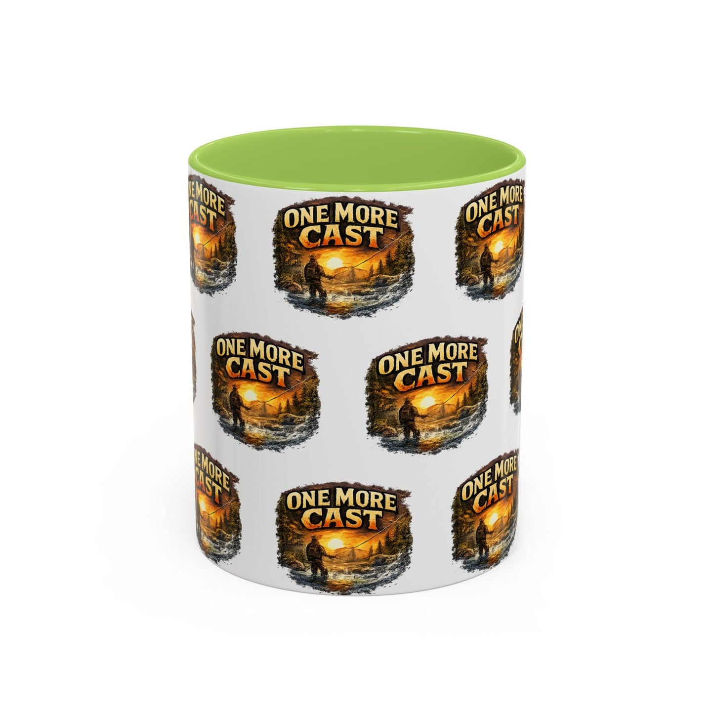 One More Cast Fishing Coffee Mug â€” Accent 11oz - SJM Print Store