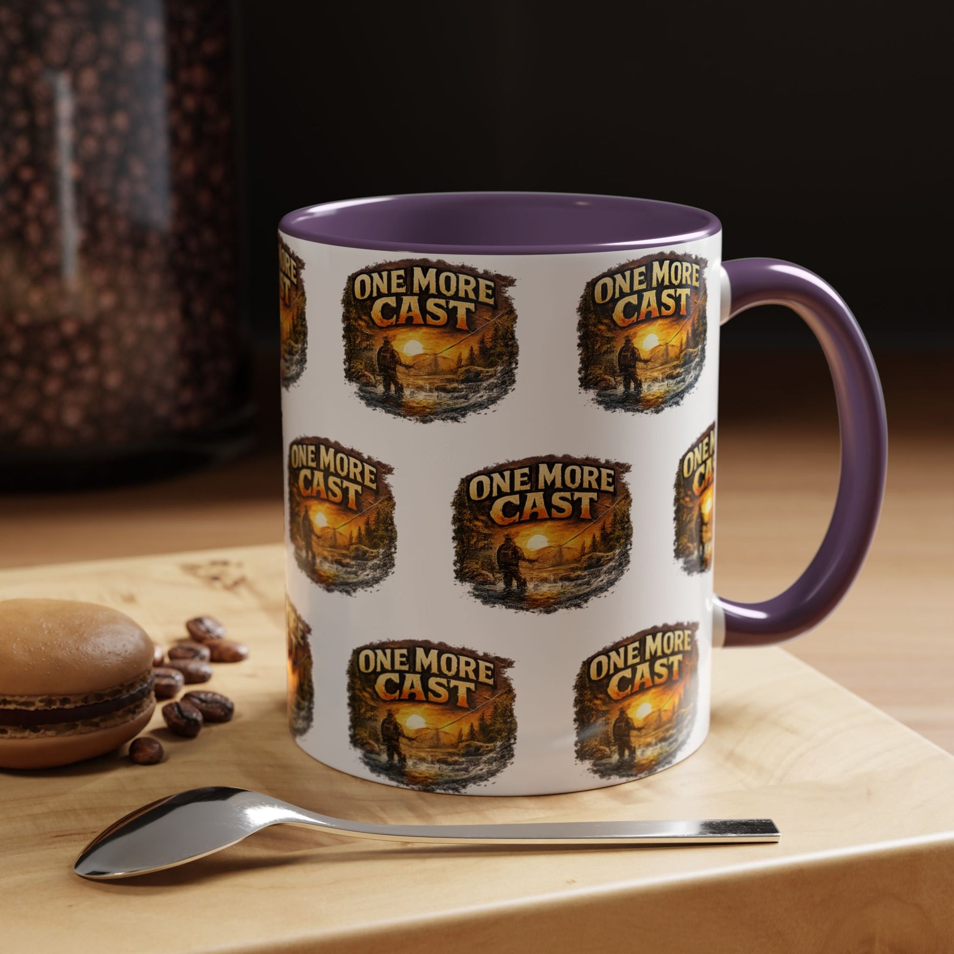 One More Cast Fishing Coffee Mug â€” Accent 11oz - SJM Print Store