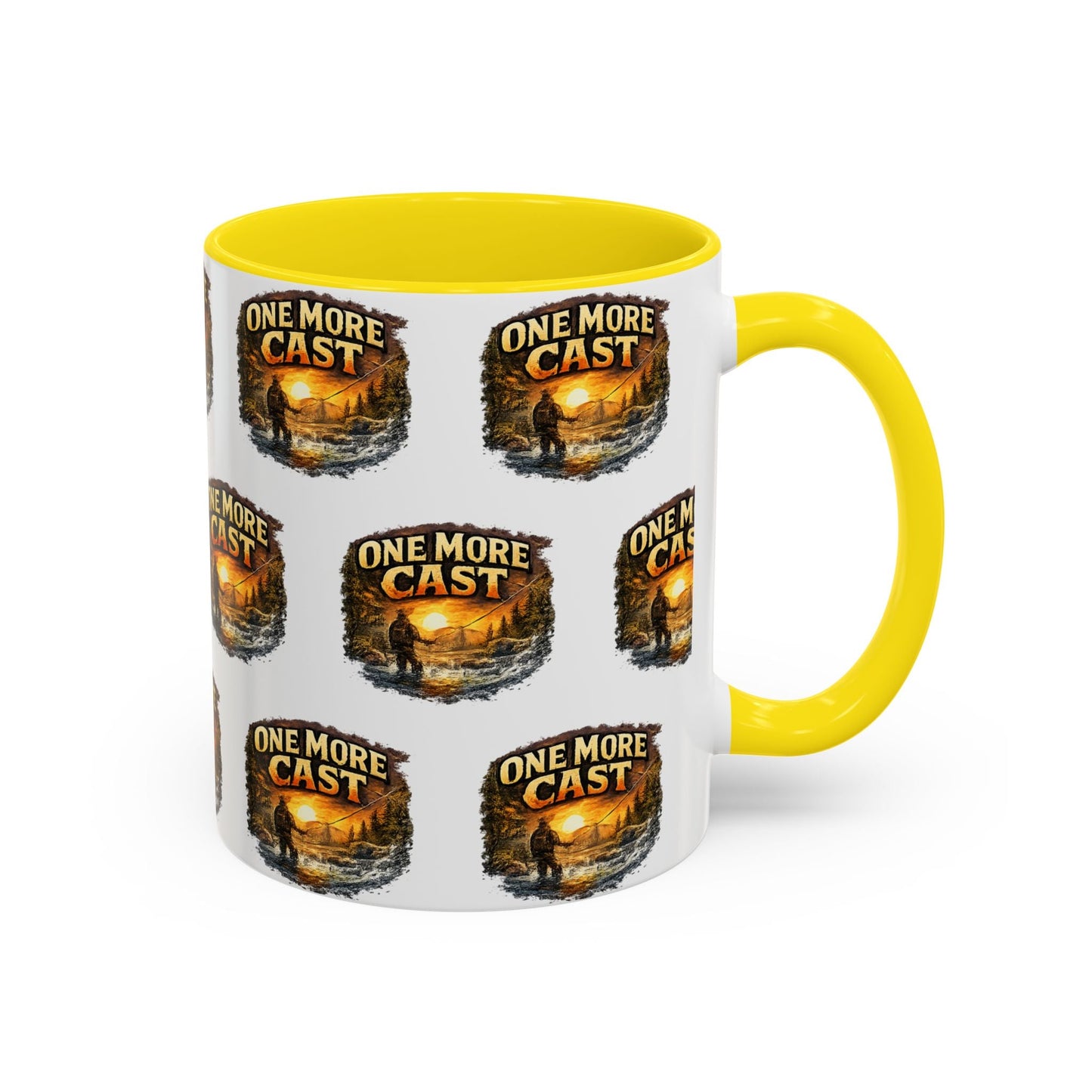 One More Cast Fishing Coffee Mug â€” Accent 11oz - SJM Print Store