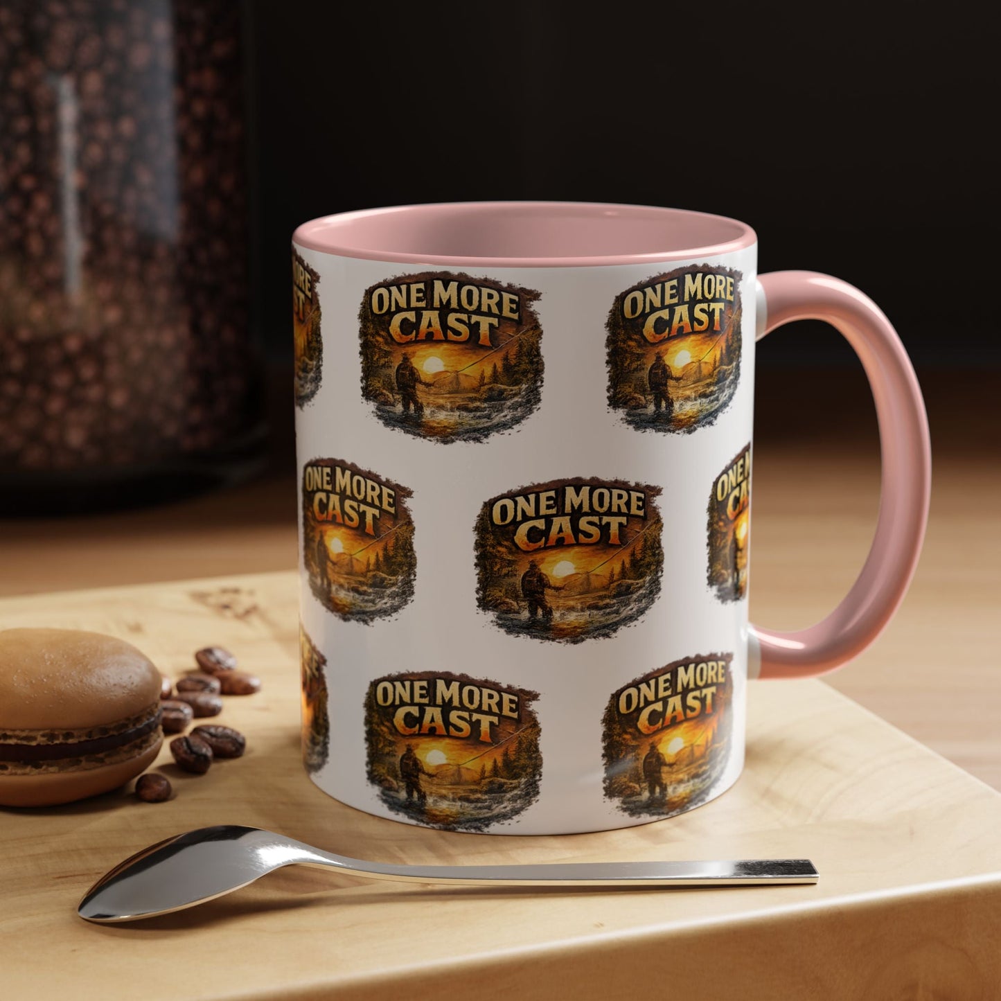 One More Cast Fishing Coffee Mug â€” Accent 11oz - SJM Print Store