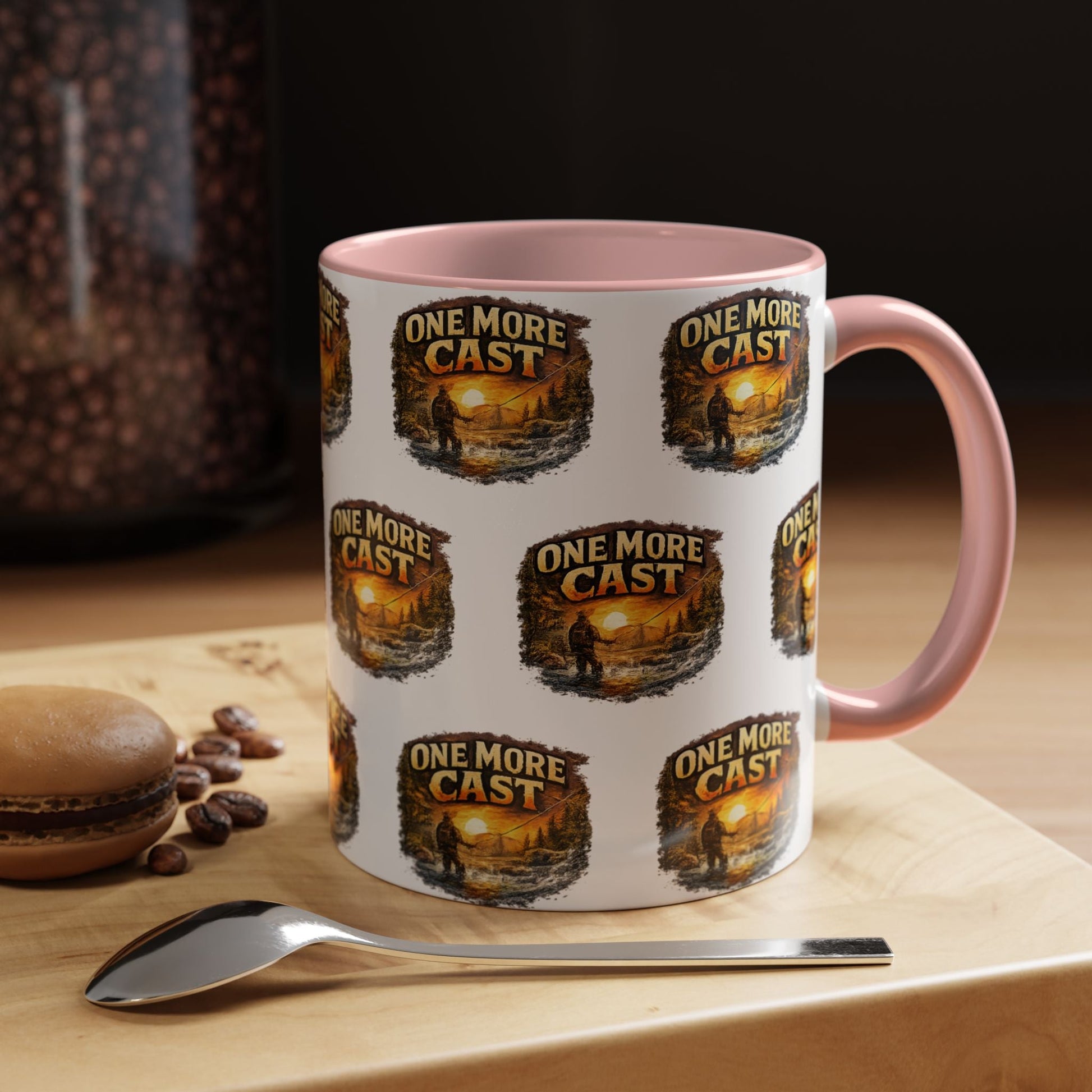 One More Cast Fishing Coffee Mug â€” Accent 11oz - SJM Print Store