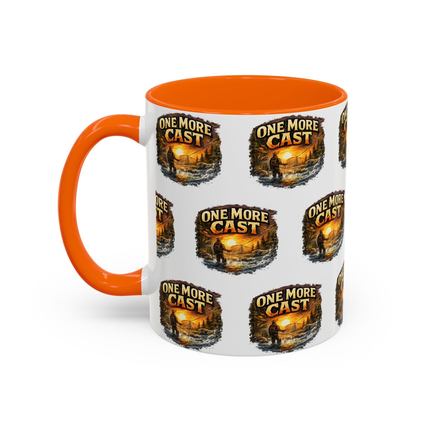 One More Cast Fishing Coffee Mug â€” Accent 11oz - SJM Print Store