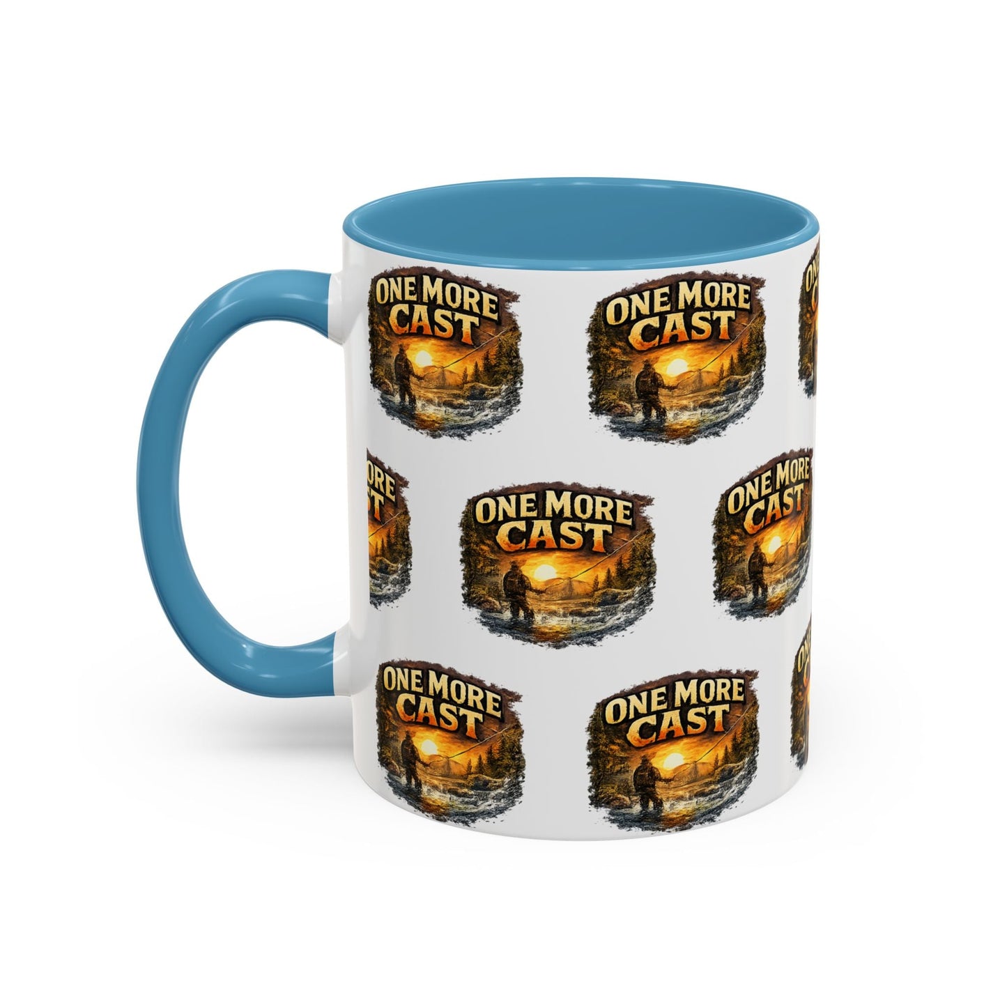 One More Cast Fishing Coffee Mug â€” Accent 11oz - SJM Print Store