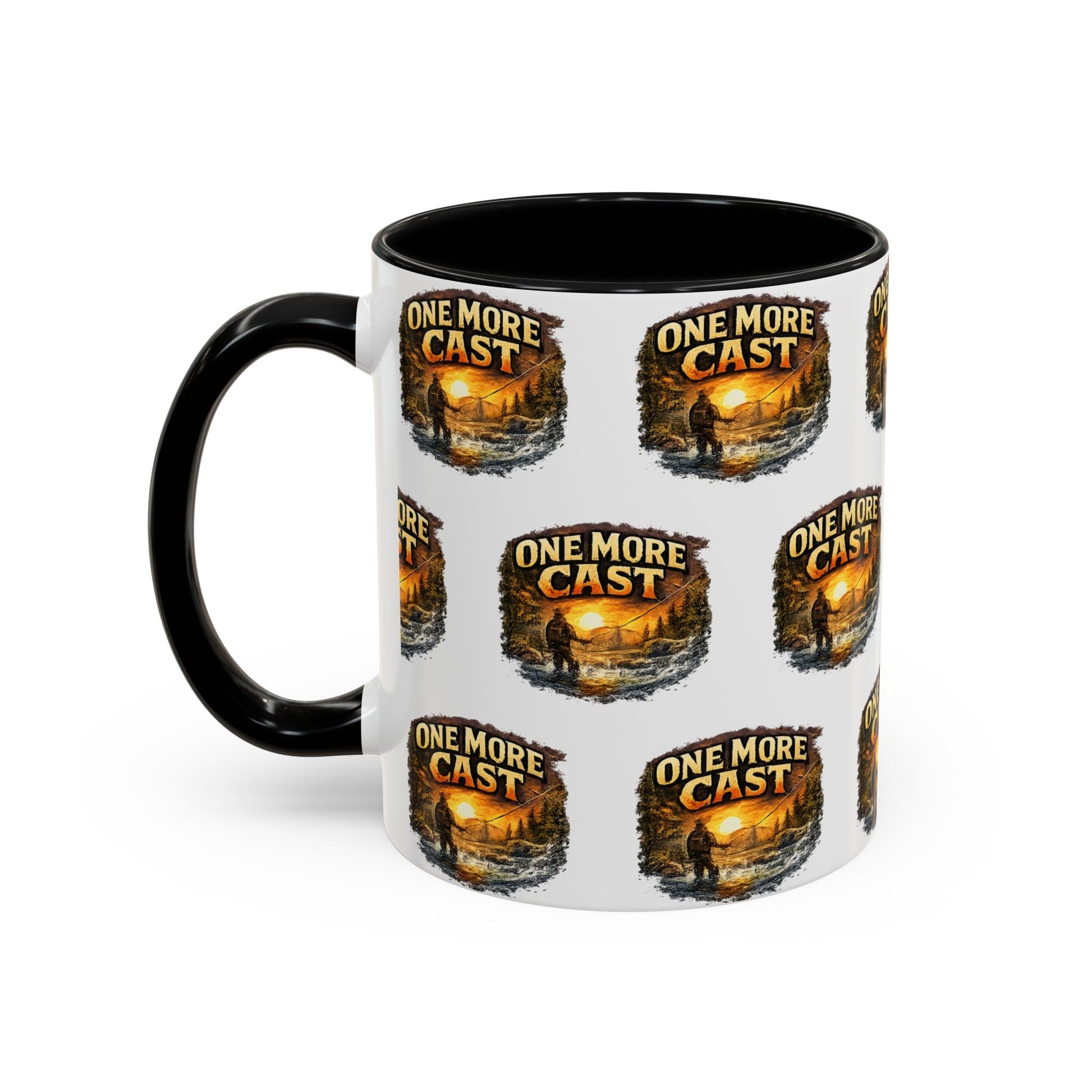One More Cast Fishing Coffee Mug â€” Accent 11oz - SJM Print Store