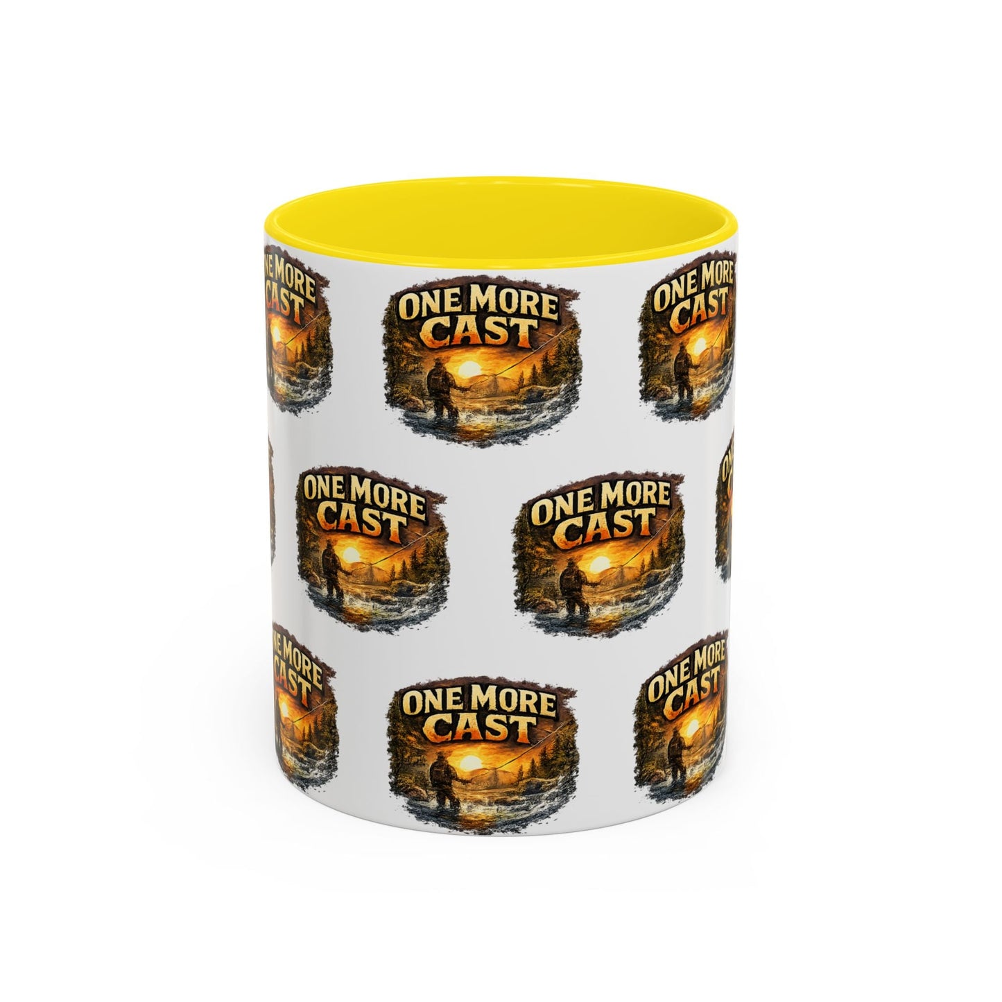 One More Cast Fishing Coffee Mug â€” Accent 11oz - SJM Print Store