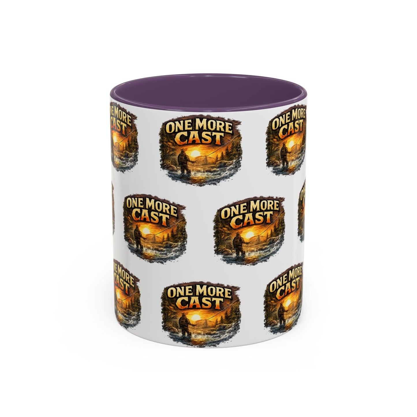 One More Cast Fishing Coffee Mug â€” Accent 11oz - SJM Print Store