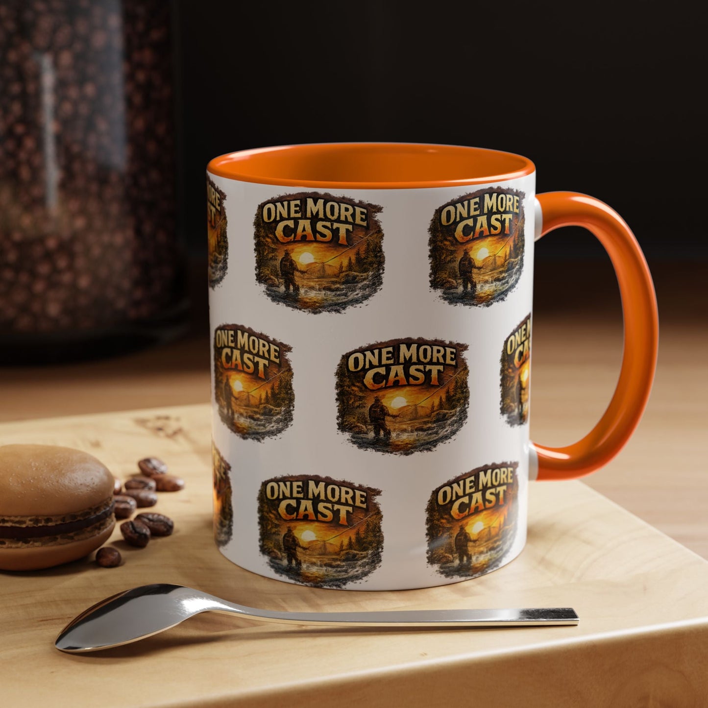 One More Cast Fishing Coffee Mug â€” Accent 11oz - SJM Print Store