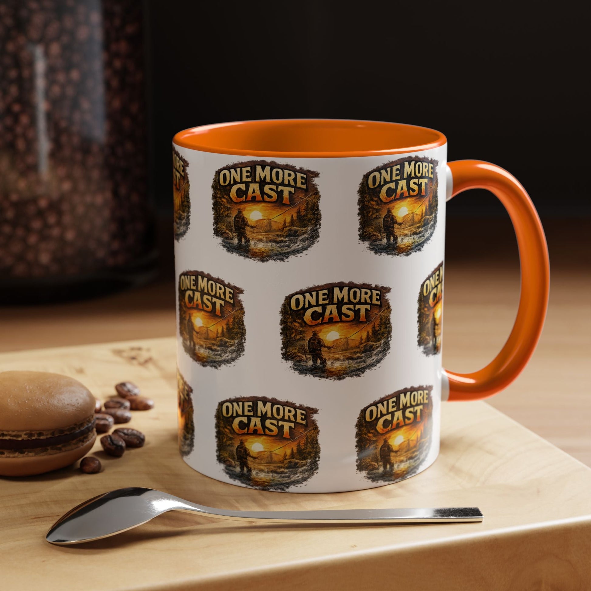 One More Cast Fishing Coffee Mug â€” Accent 11oz - SJM Print Store