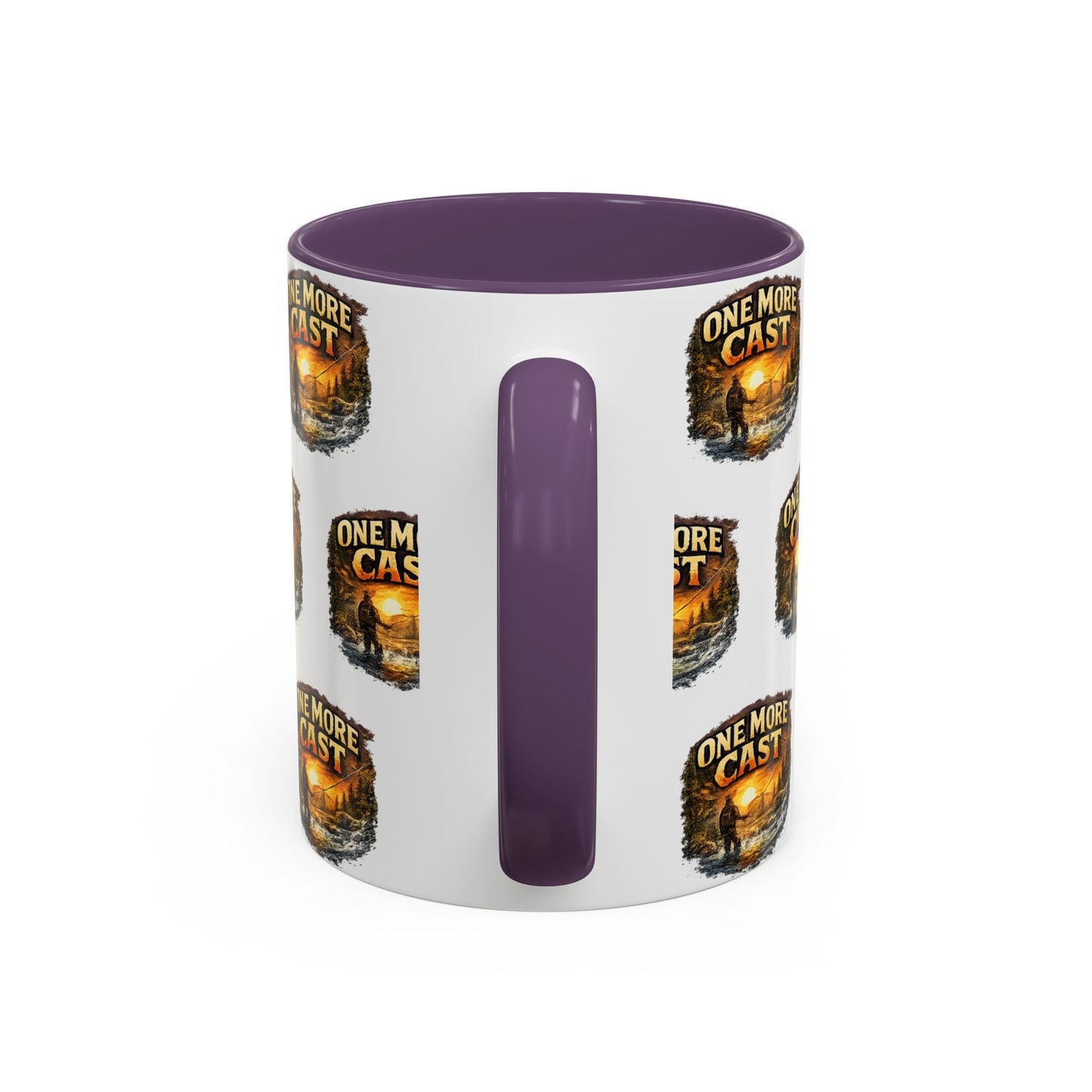 One More Cast Fishing Coffee Mug â€” Accent 11oz - SJM Print Store