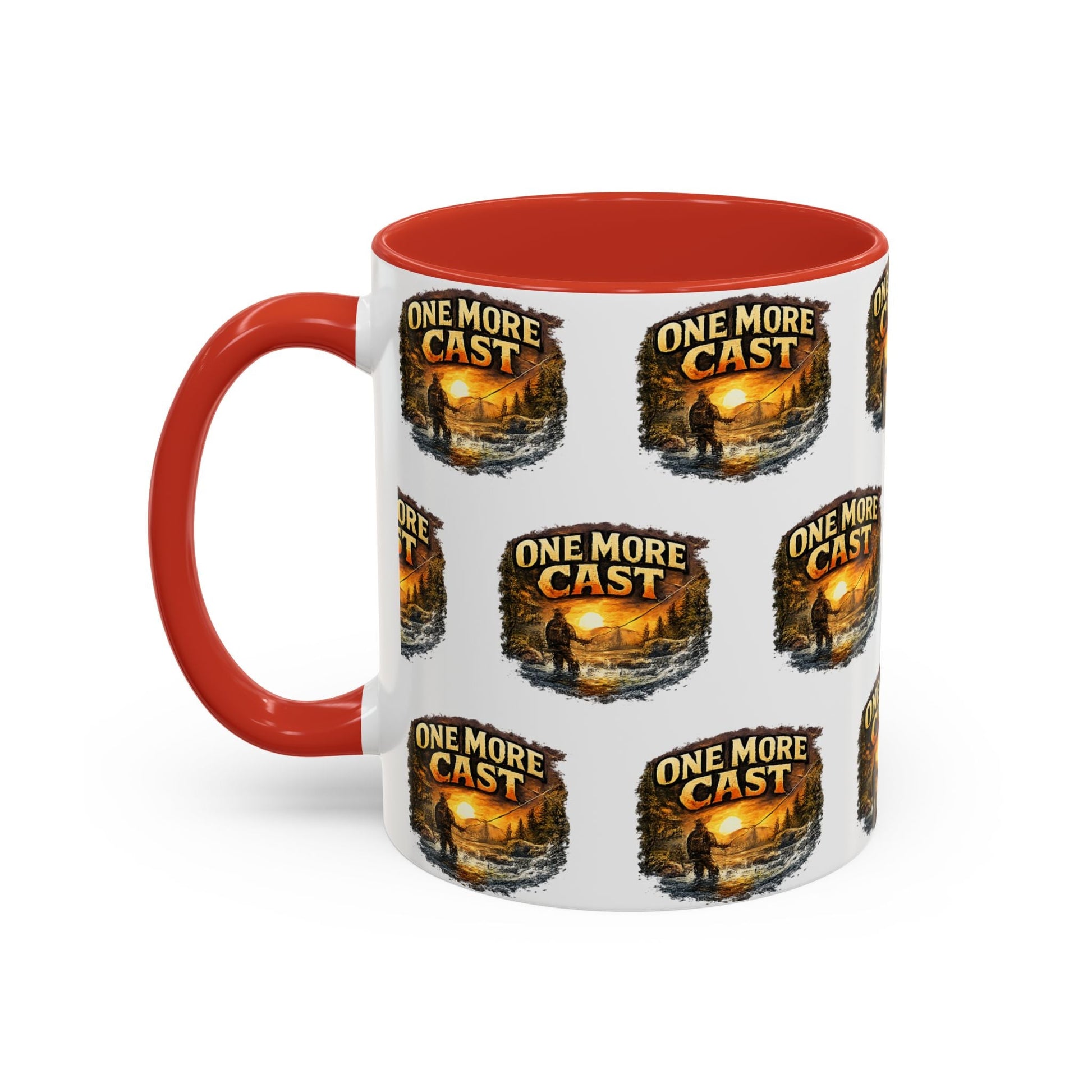 One More Cast Fishing Coffee Mug â€” Accent 11oz - SJM Print Store