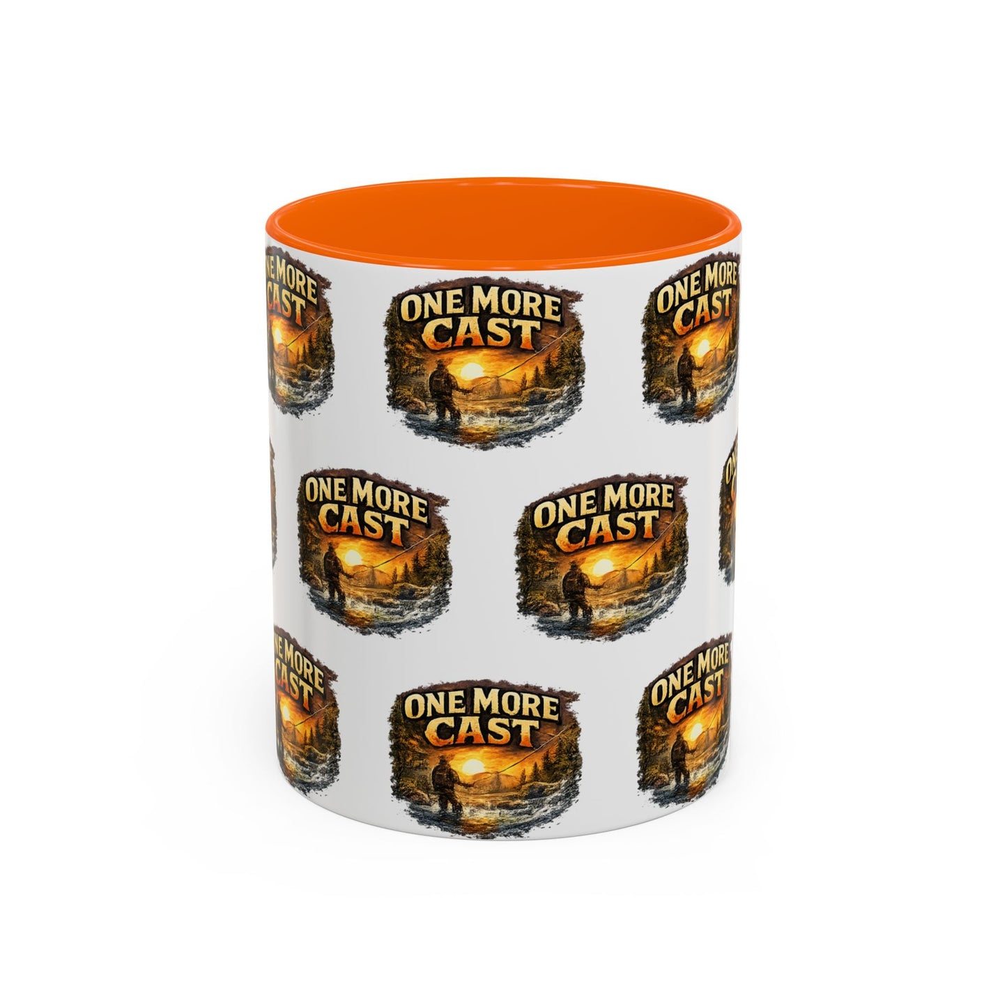 One More Cast Fishing Coffee Mug â€” Accent 11oz - SJM Print Store