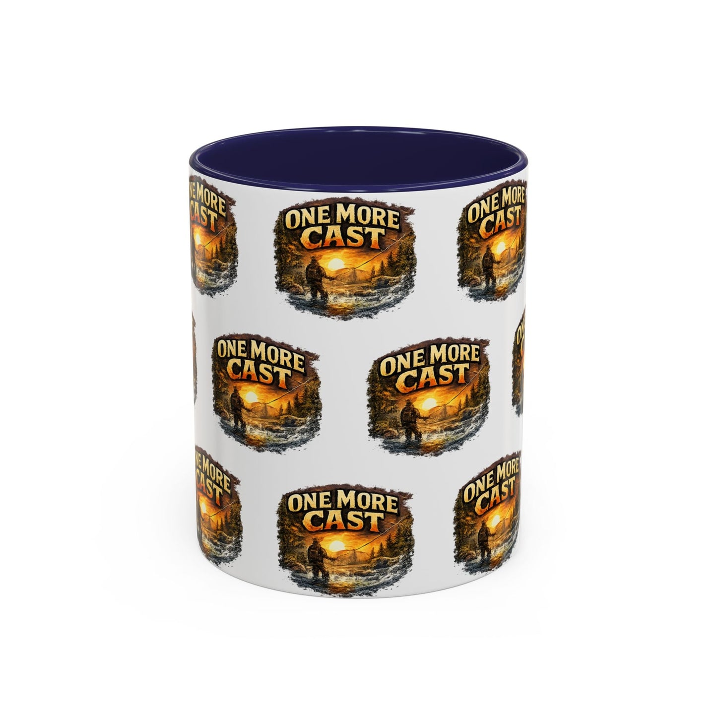 One More Cast Fishing Coffee Mug â€” Accent 11oz - SJM Print Store