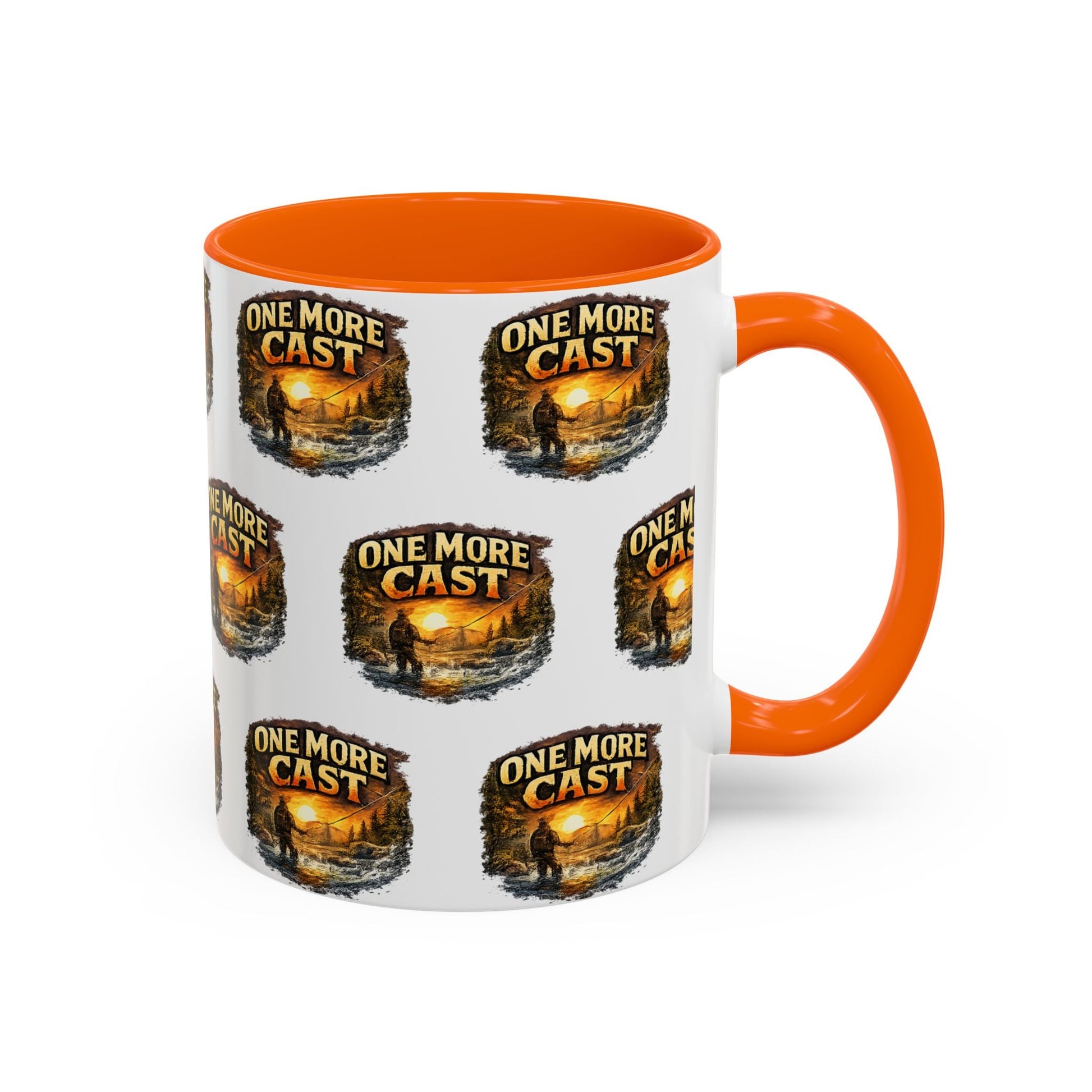 One More Cast Fishing Coffee Mug â€” Accent 11oz - SJM Print Store