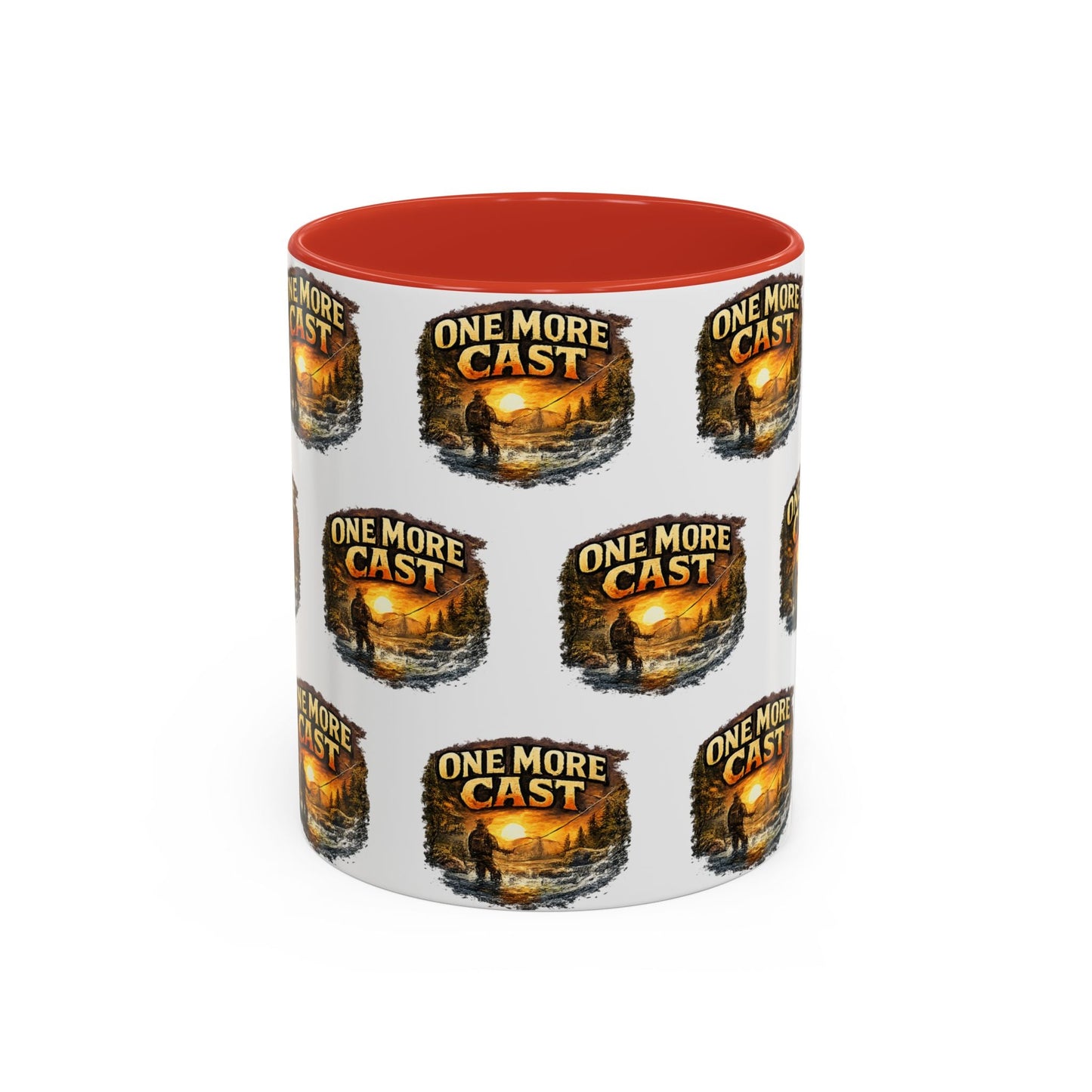 One More Cast Fishing Coffee Mug â€” Accent 11oz - SJM Print Store