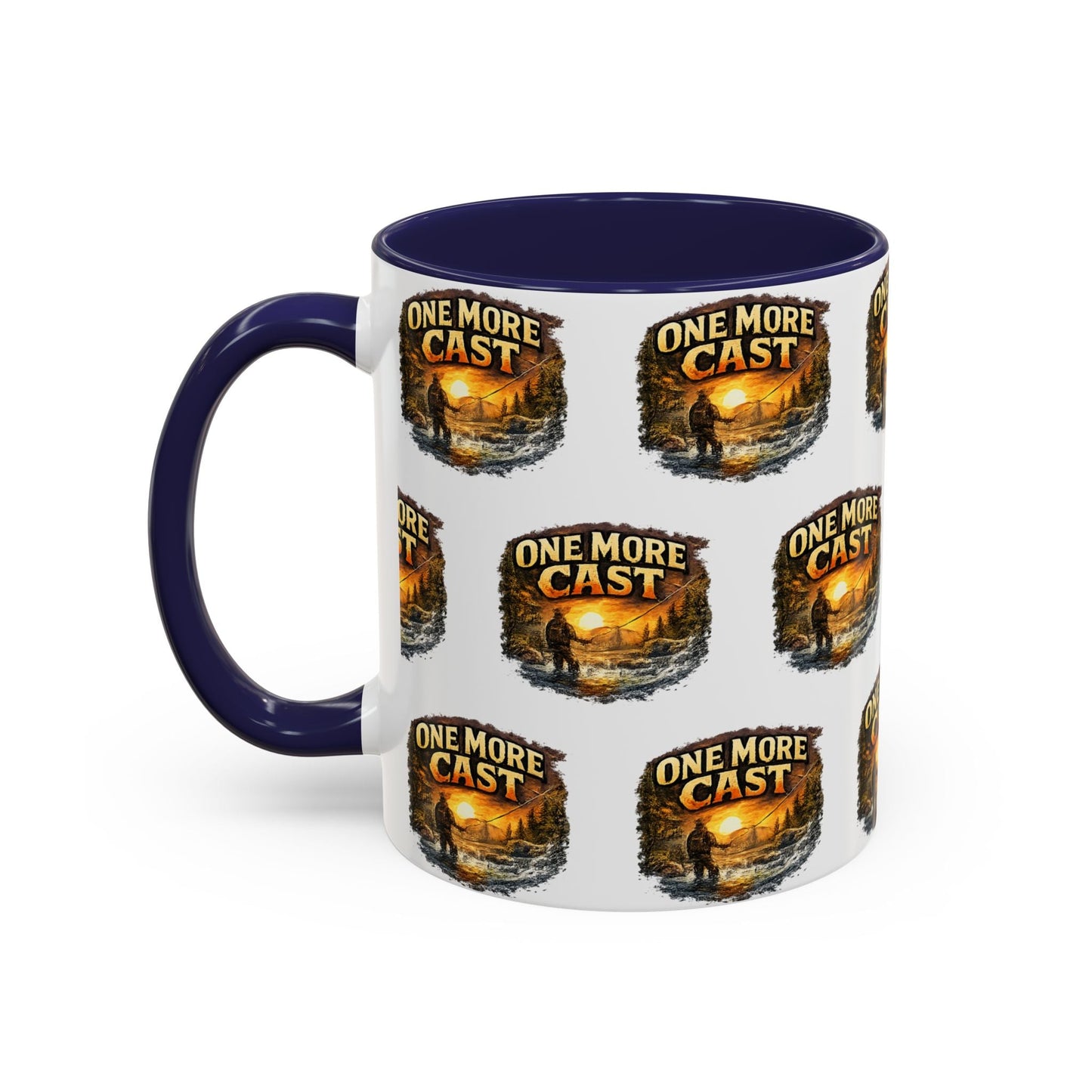 One More Cast Fishing Coffee Mug â€” Accent 11oz - SJM Print Store