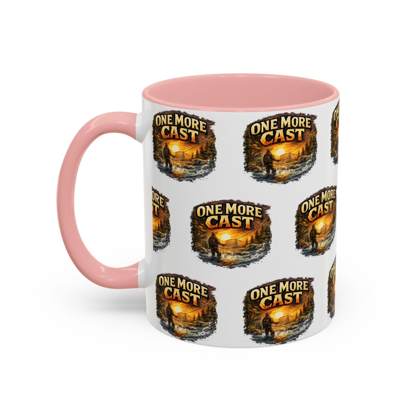 One More Cast Fishing Coffee Mug â€” Accent 11oz - SJM Print Store