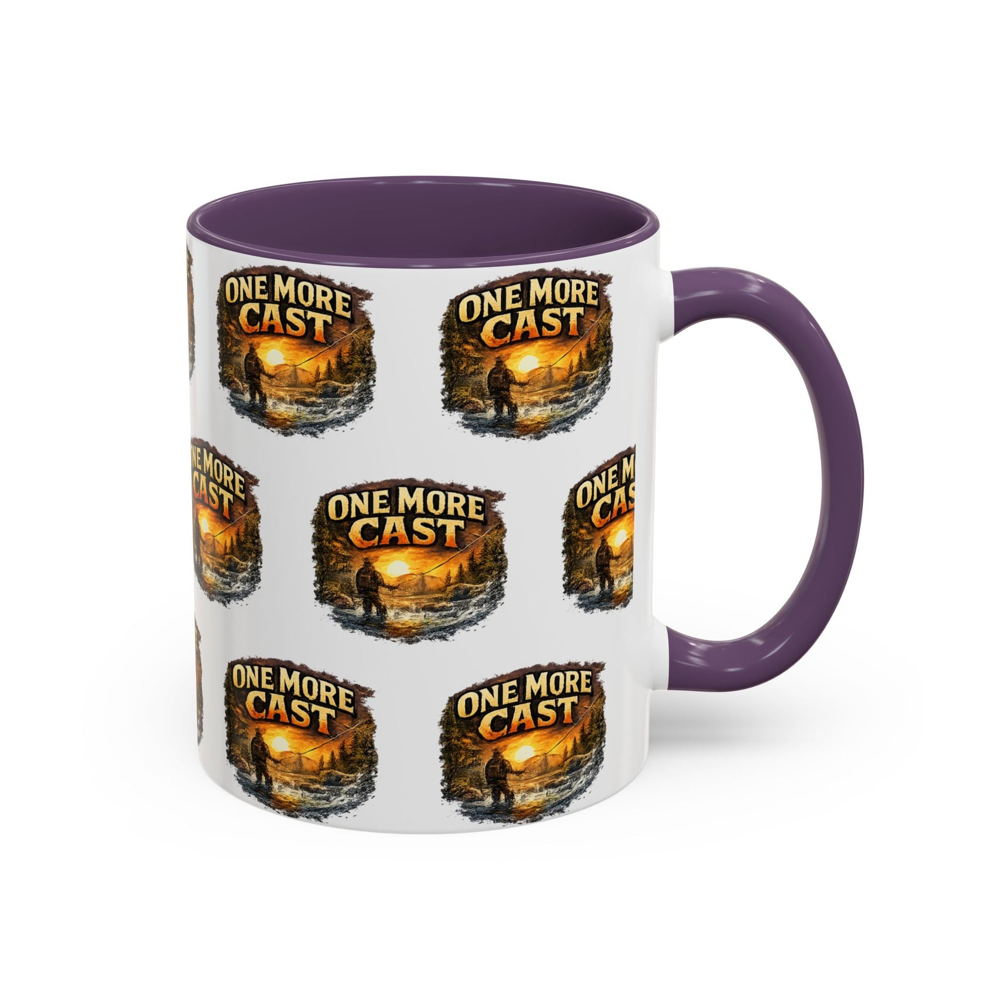 One More Cast Fishing Coffee Mug â€” Accent 11oz - SJM Print Store