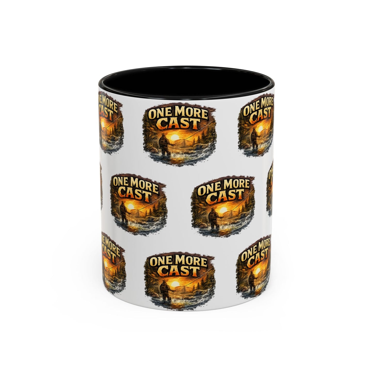 One More Cast Fishing Coffee Mug â€” Accent 11oz - SJM Print Store