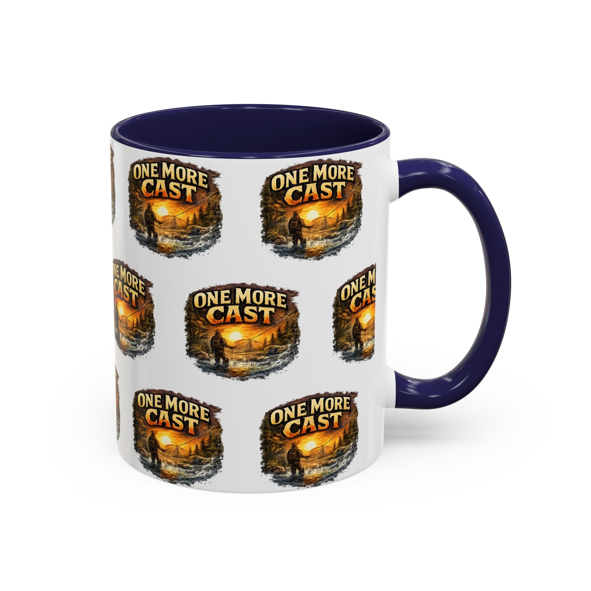 One More Cast Fishing Coffee Mug â€” Accent 11oz - SJM Print Store