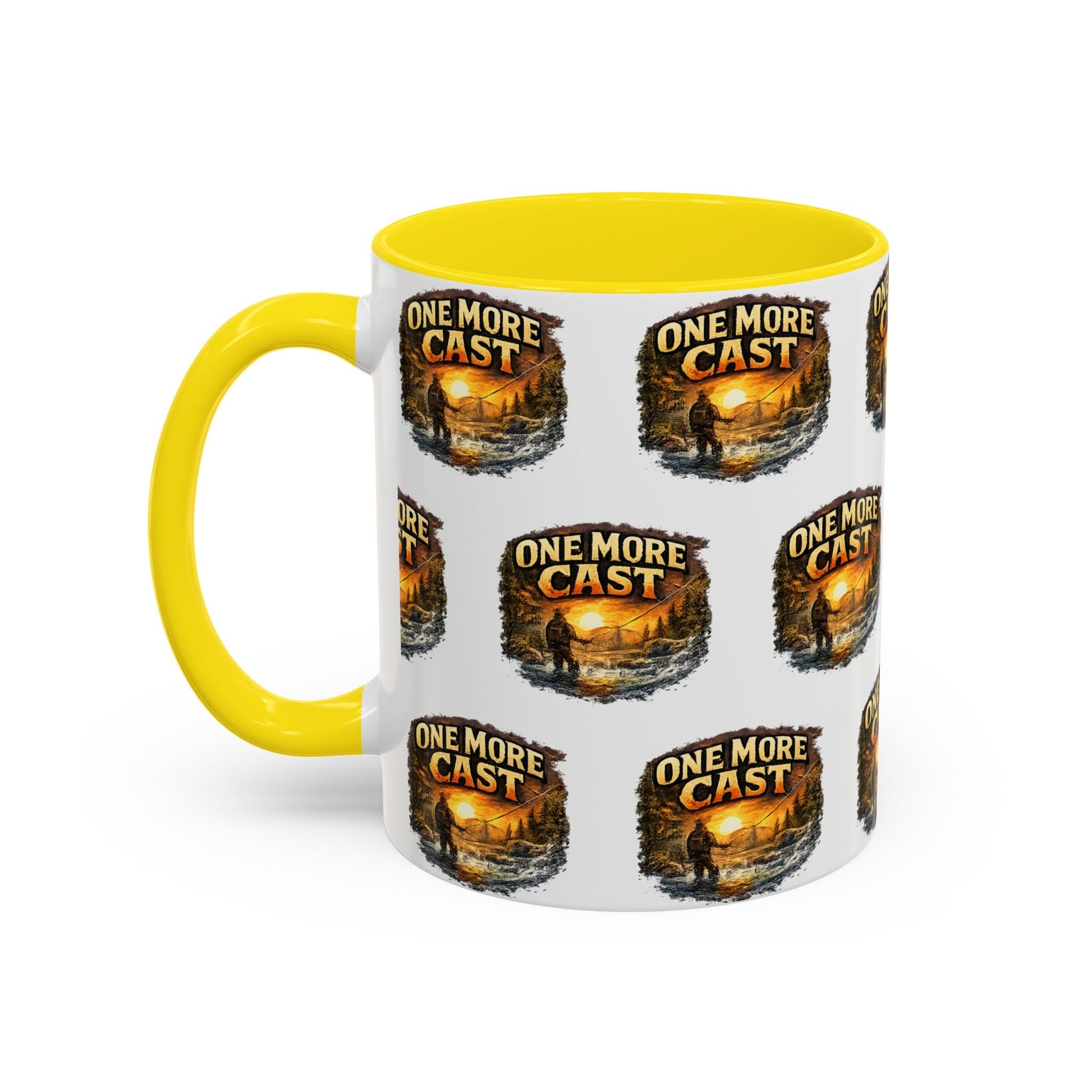 One More Cast Fishing Coffee Mug â€” Accent 11oz - SJM Print Store