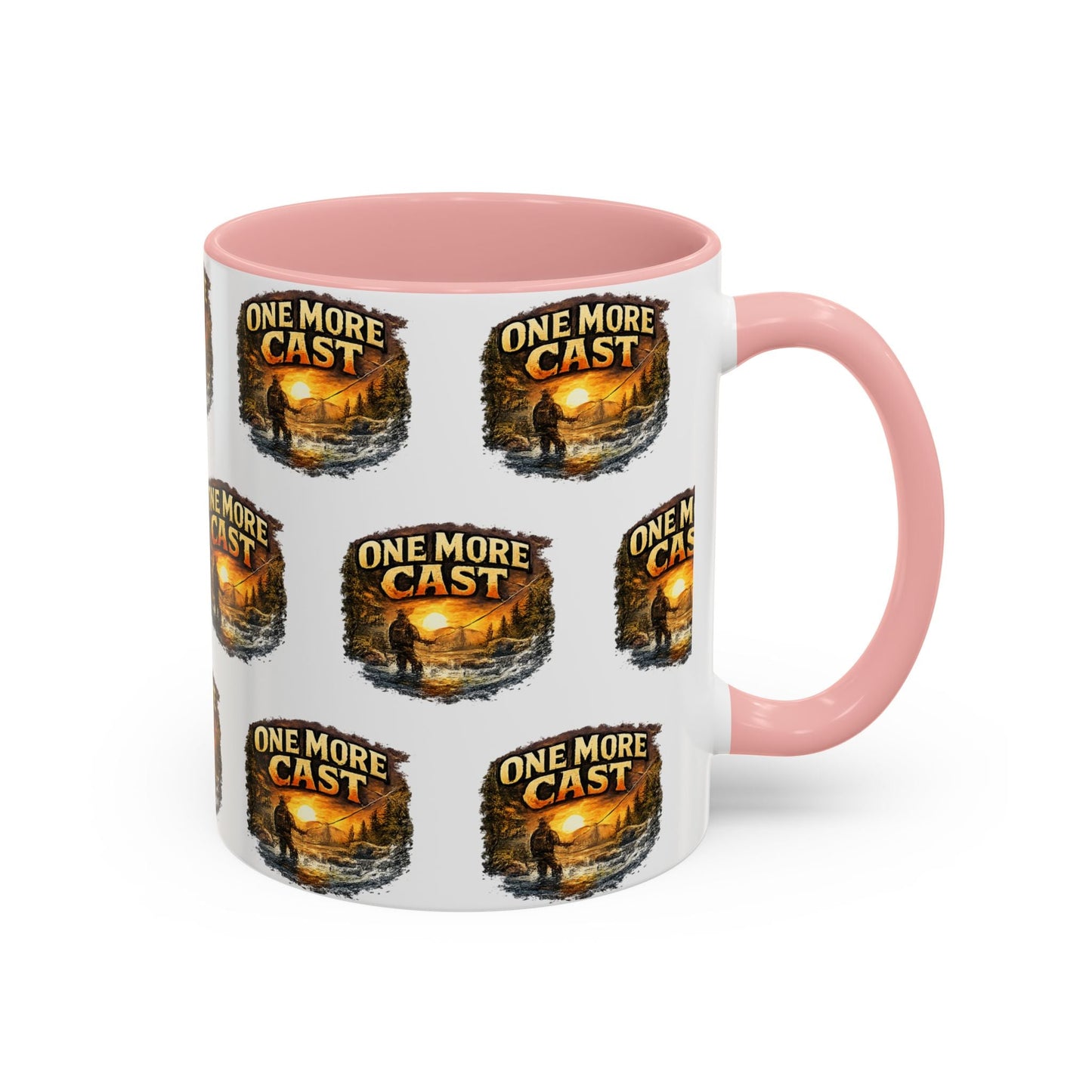 One More Cast Fishing Coffee Mug â€” Accent 11oz - SJM Print Store