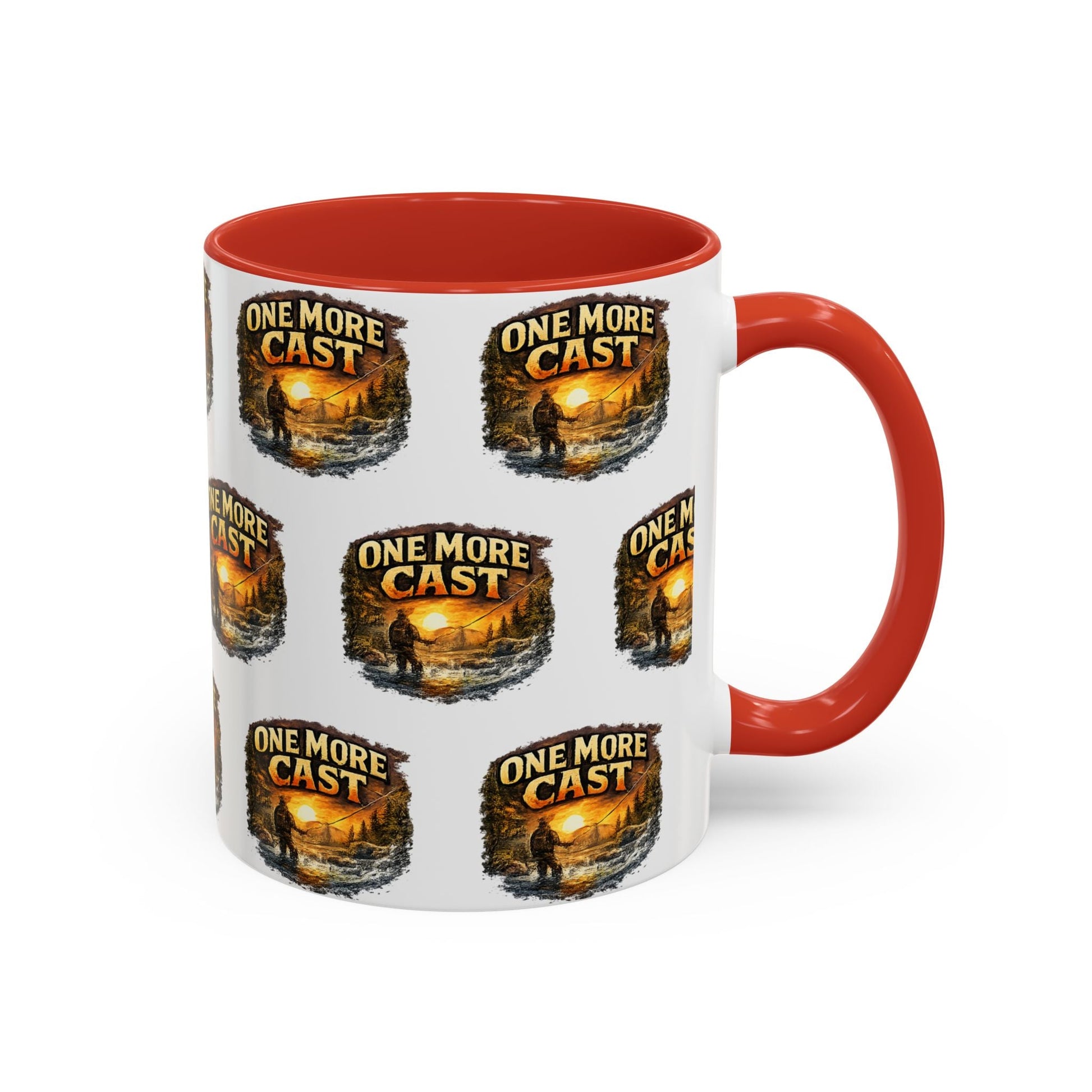 One More Cast Fishing Coffee Mug â€” Accent 11oz - SJM Print Store