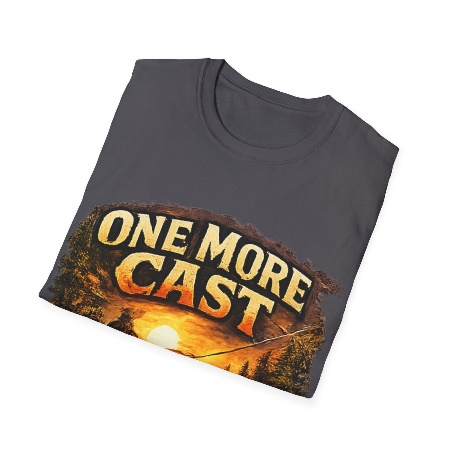 One More Cast Fishing T-Shirt Vintage look Sunset Angler Tee - SJM Print Store