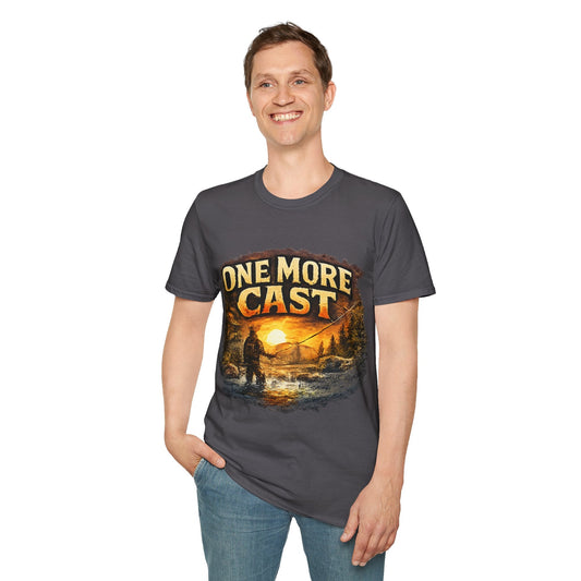 One More Cast Fishing T-Shirt Vintage look Sunset Angler Tee - SJM Print Store
