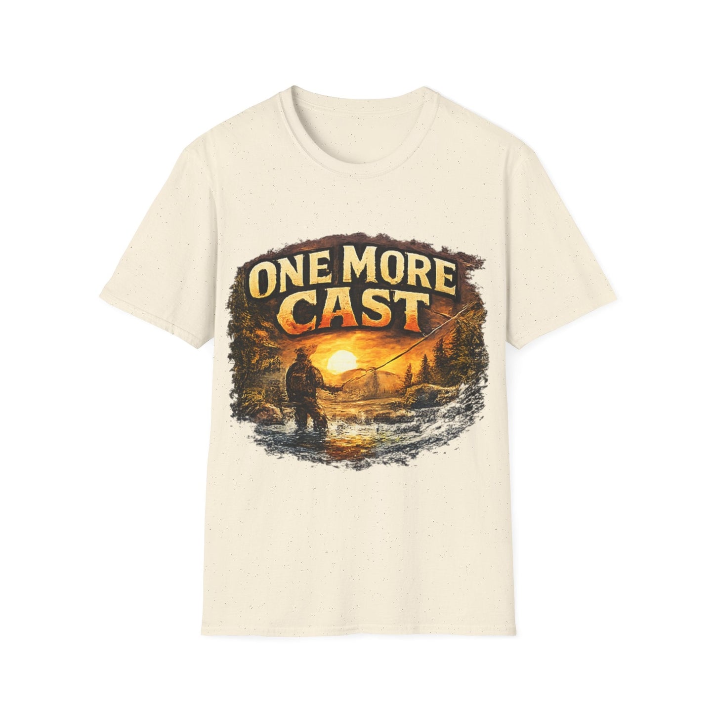 One More Cast Fishing T-Shirt Vintage look Sunset Angler Tee - SJM Print Store