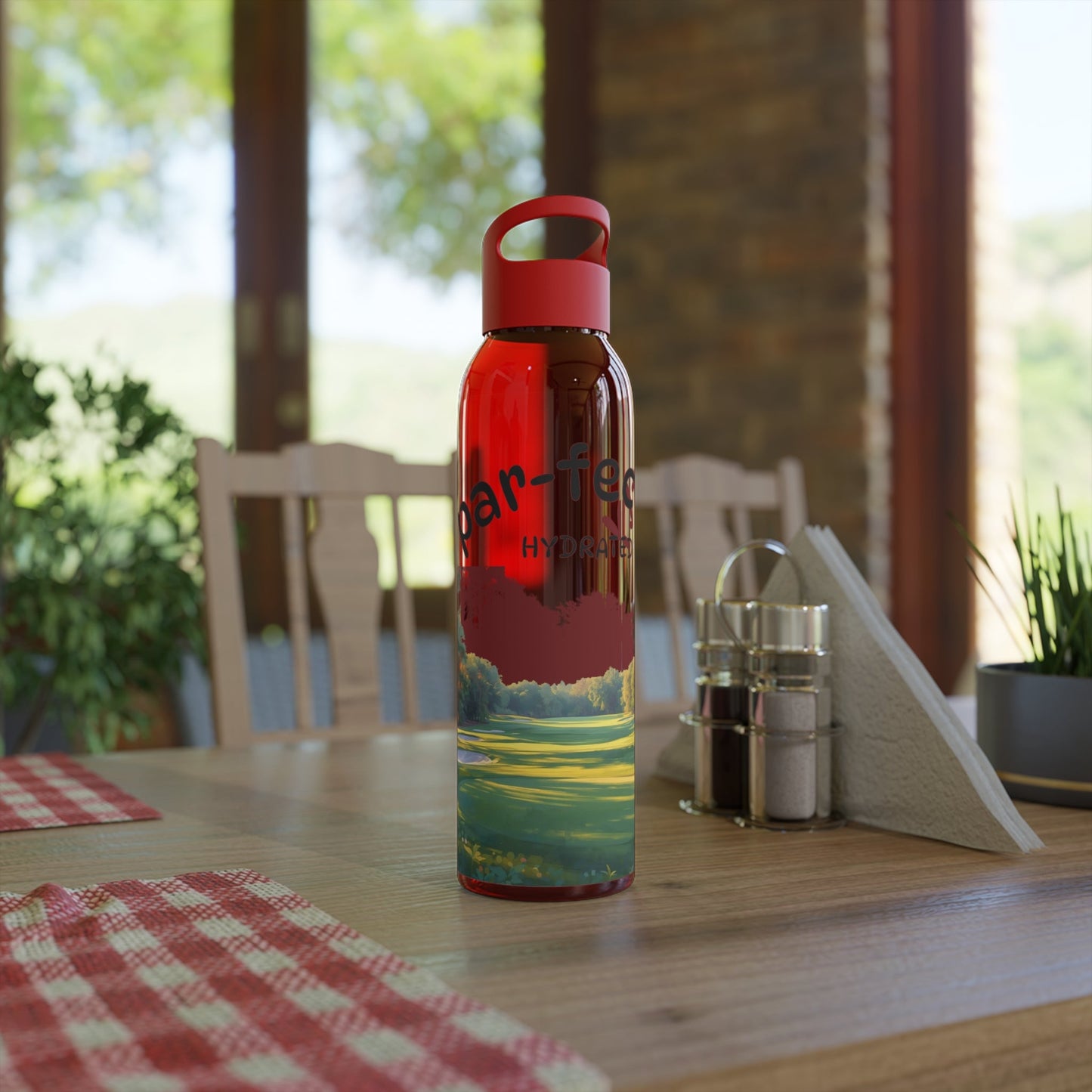 Par - fectly Hydrate Golf Water Bottle â€” Golf Scene Design in a range of colours - SJM Print Store